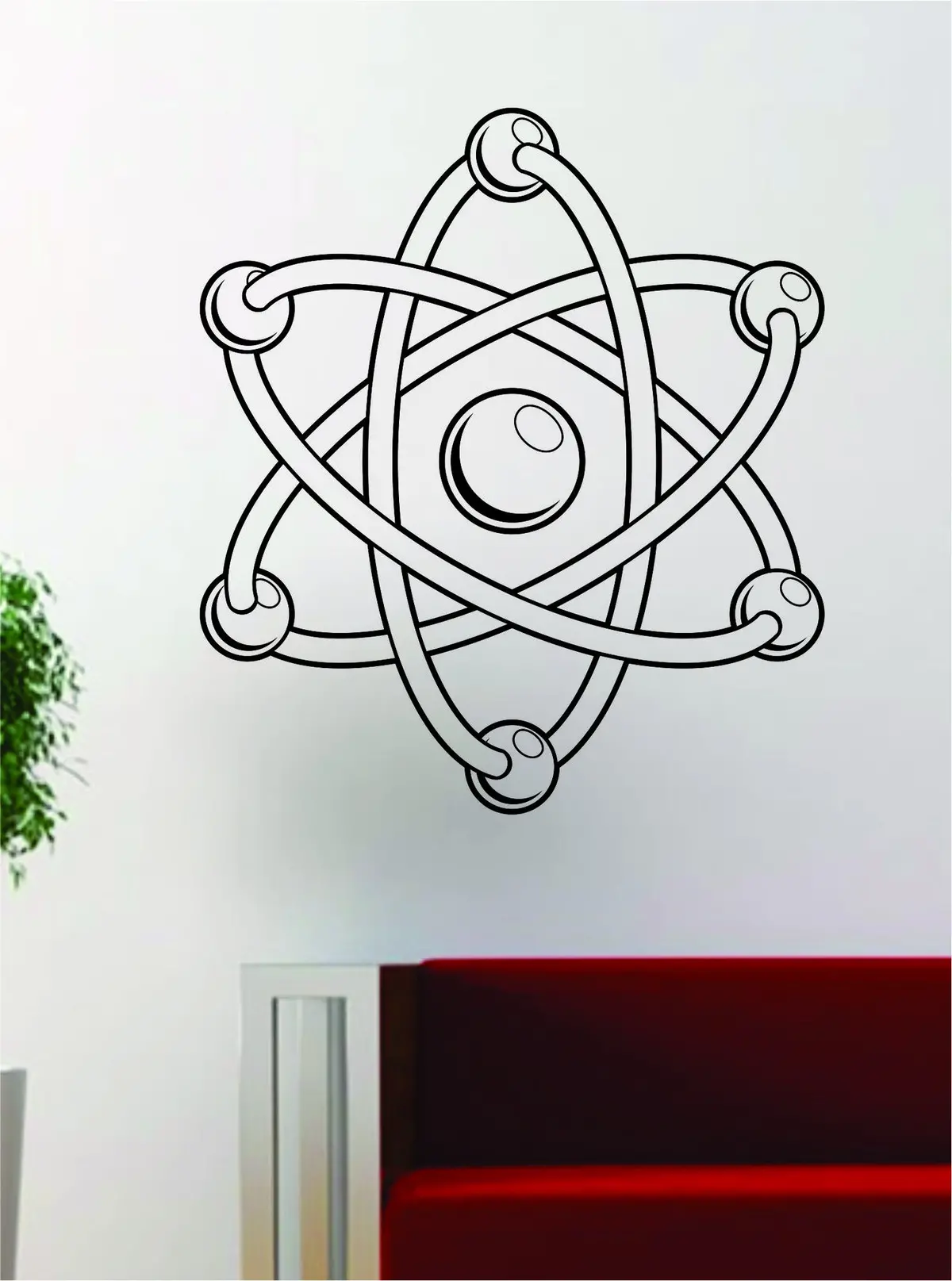 Science Atom V2 School Class Design Decal Sticker Wall Vinyl Art Home Room Decor 1