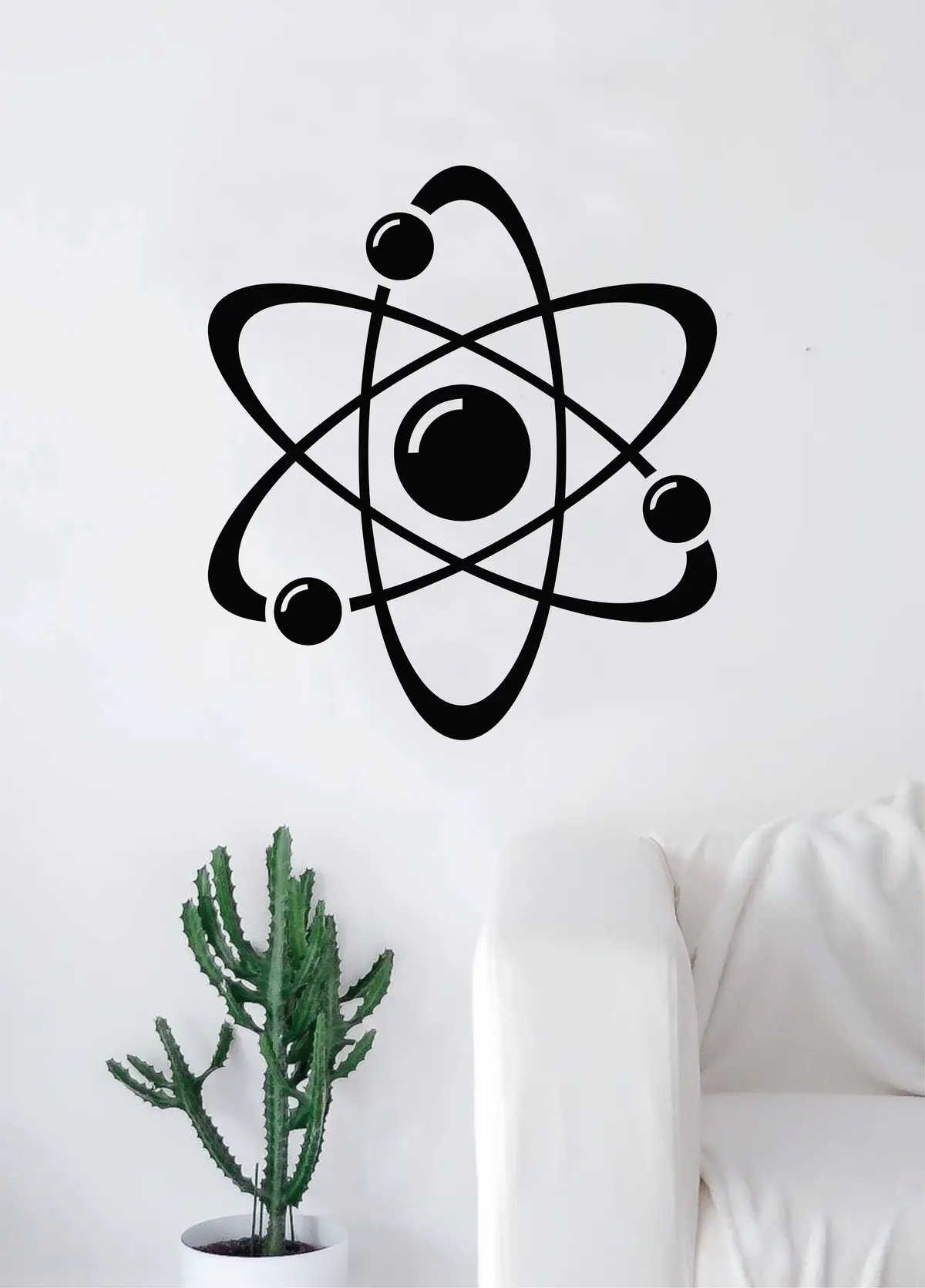 Science Atom V3 Design Decal Sticker Wall Vinyl Art Home Room Decor Teacher School Educational Classroom 1