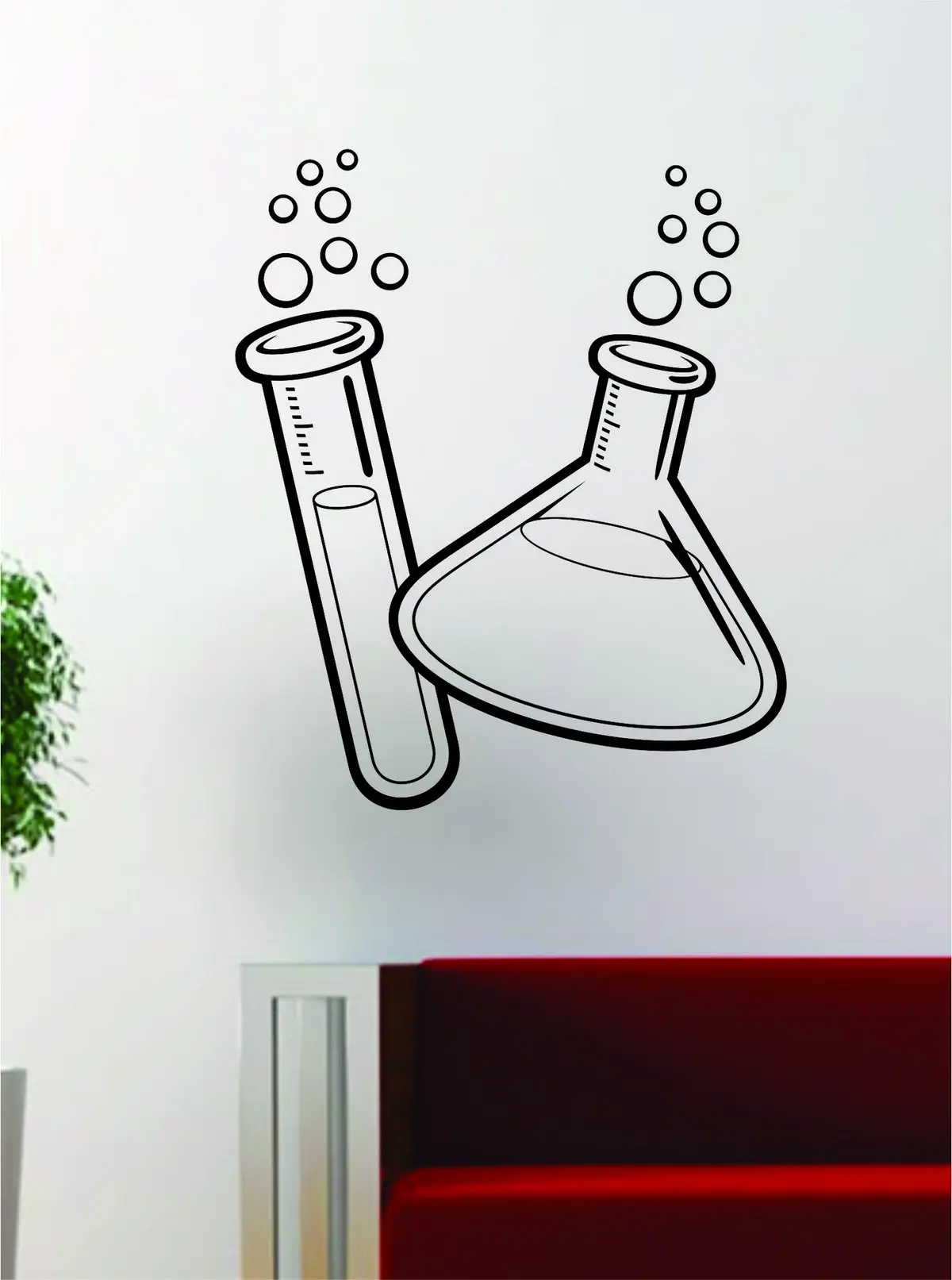 Science Beakers V2 School Class Design Decal Sticker Wall Vinyl Art Home Room Decor 1
