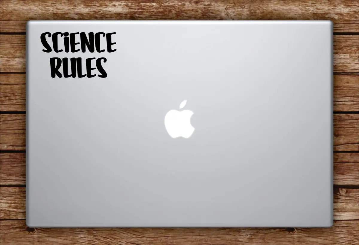 Science Rules Laptop Apple Macbook Car Quote Wall Decal Sticker Art Vinyl Inspirational Atom School Class Teacher Chemistry 1
