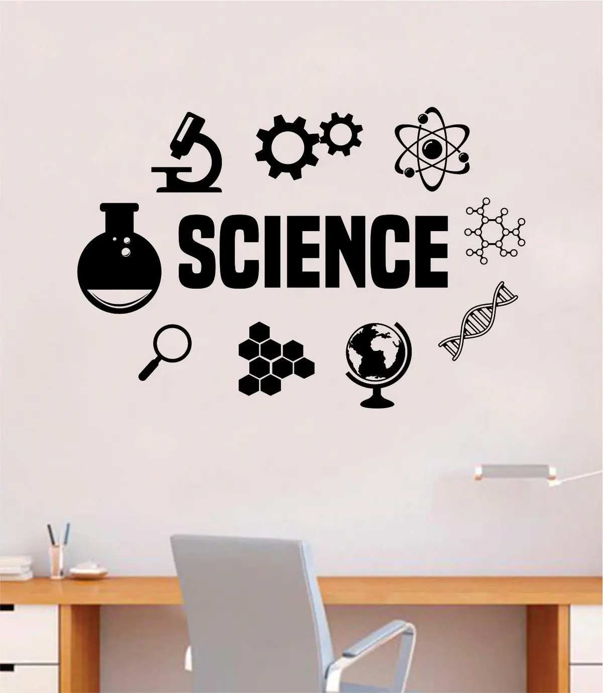 Science Quote Decal Sticker Wall Vinyl Art Home Room Decor Teacher School Classroom Work Job Smart Learn Chemist 1