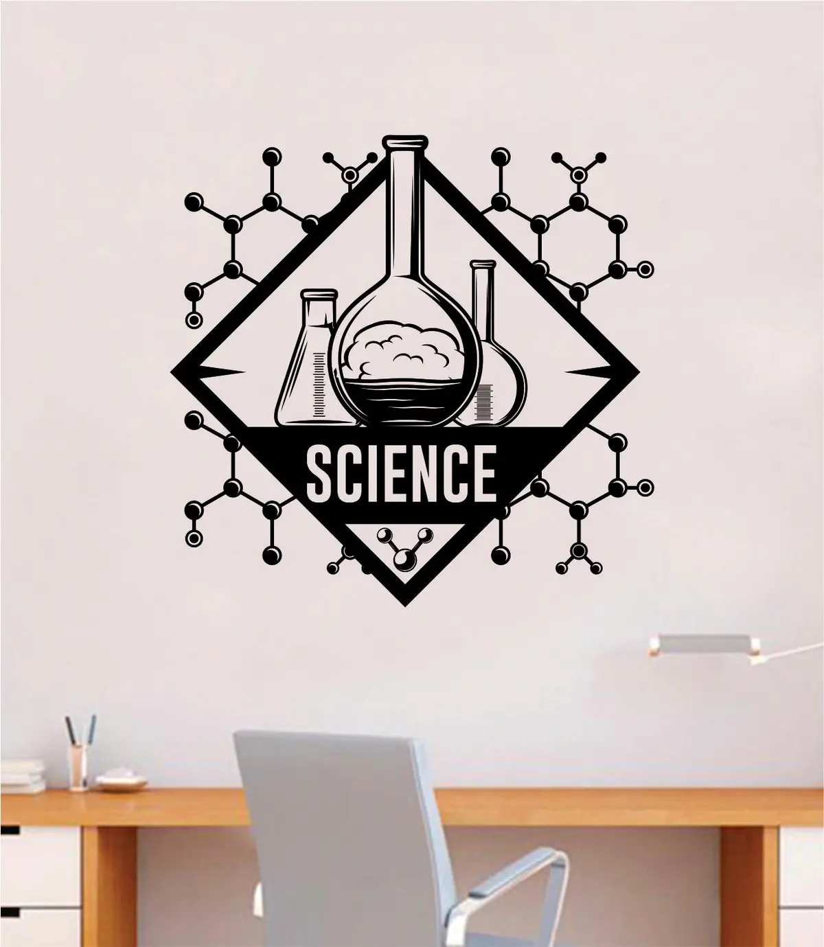 Science V2 Quote Wall Decal Sticker Vinyl Art Home Room Decor Teacher School Classroom Smart Learn Chemist Nursery 1
