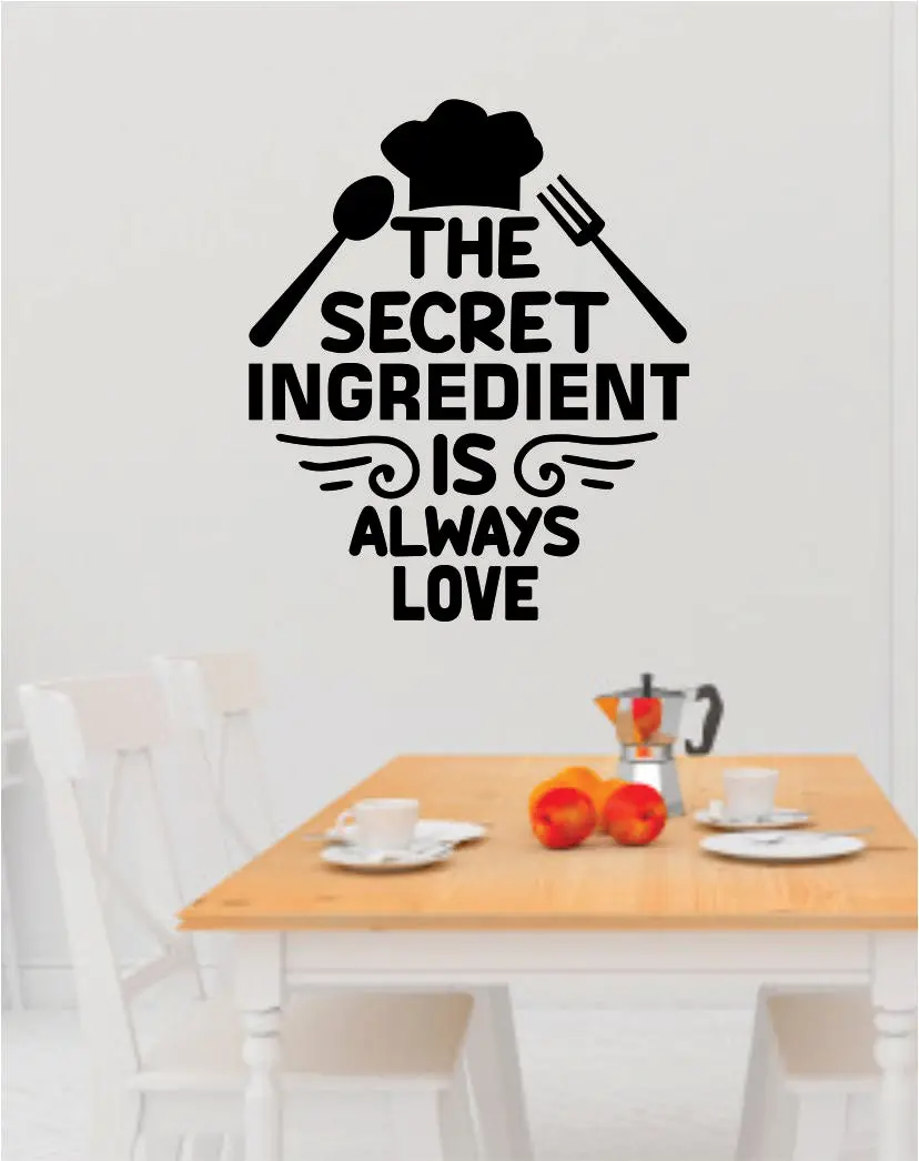 Secret Ingredient Love Quote Wall Decal Sticker Kitchen Room Art Vinyl Inspirational Funny Family Cook Chef 1