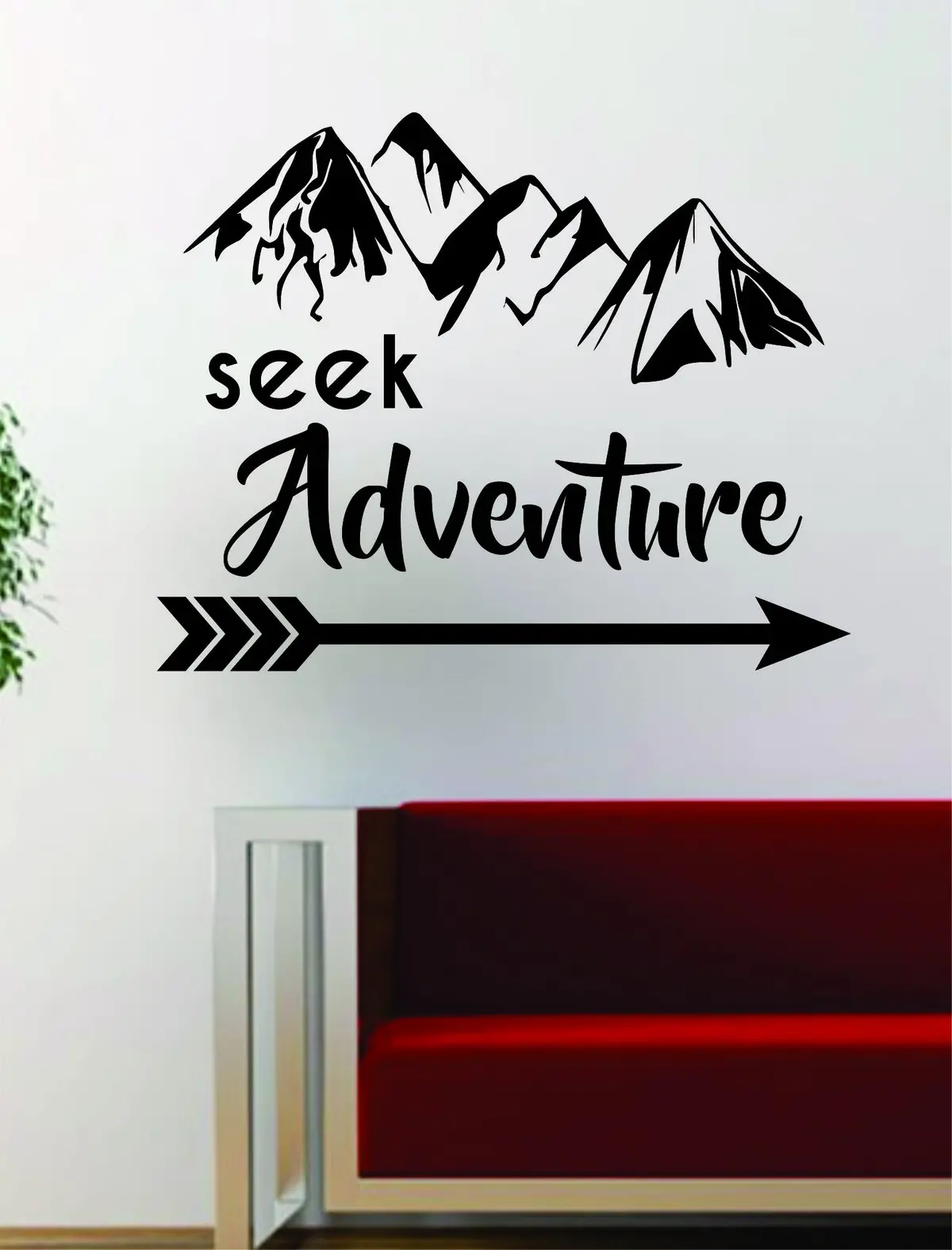 Seek Adventure Mountains Arrow Design Decal Sticker Wall Vinyl Art Decor Travel 1