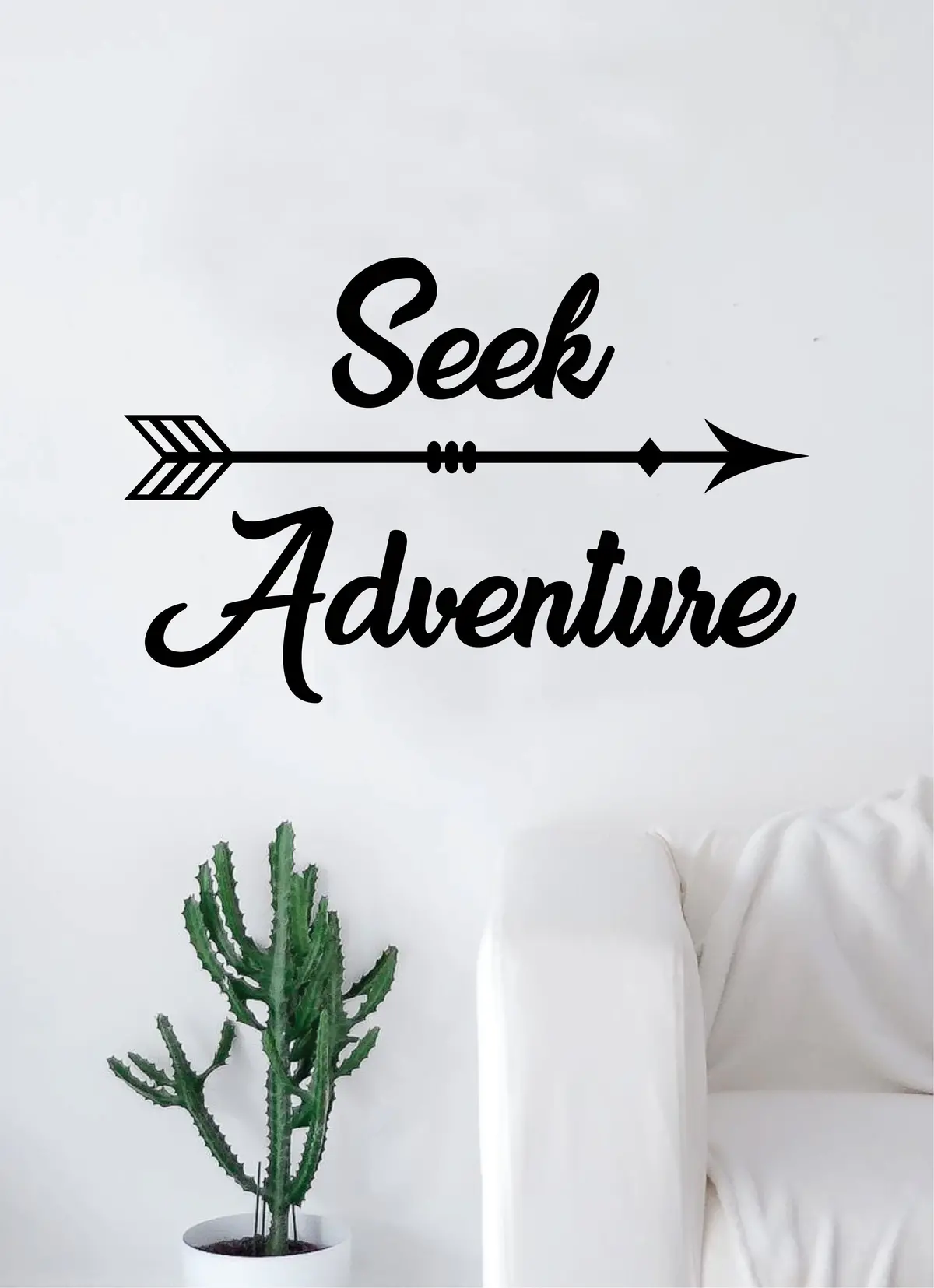 Seek Adventure Arrow Wall Decal Sticker Bedroom Room Art Vinyl Inspirational Travel Wanderlust Teen Kids Baby Nursery Girls 1