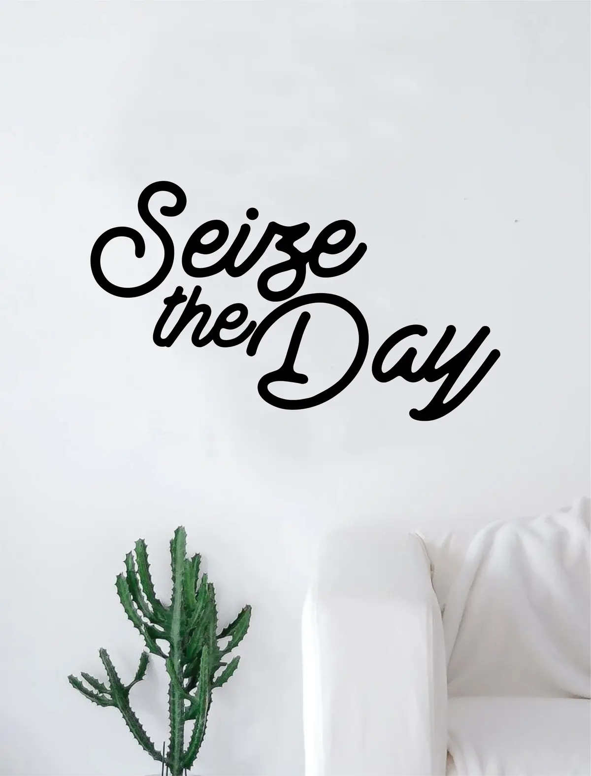 Seize The Day V2 Quote Wall Decal Sticker Room Art Vinyl Inspirational Decor Carpe Diem 1