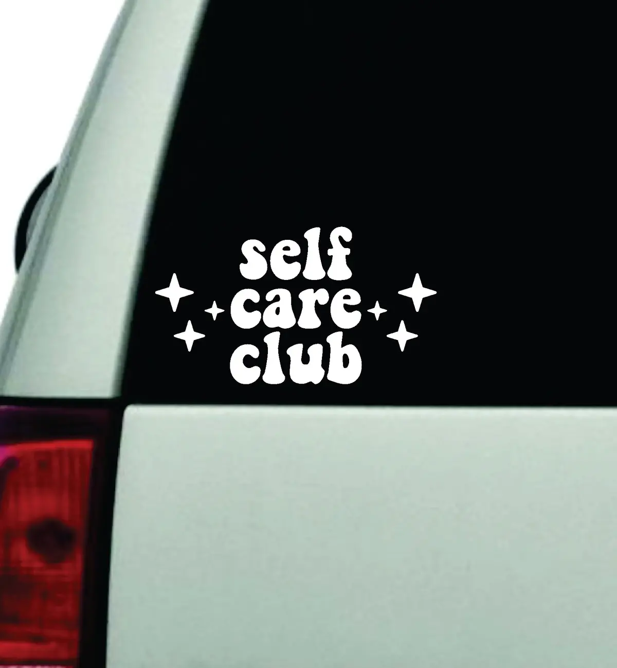 Self Care Club Car Decal Truck Window Windshield Jdm Bumper Sticker Vinyl Quote Boy Girls Funny Mom Milf Women Trendy Cute Aesthetic 1
