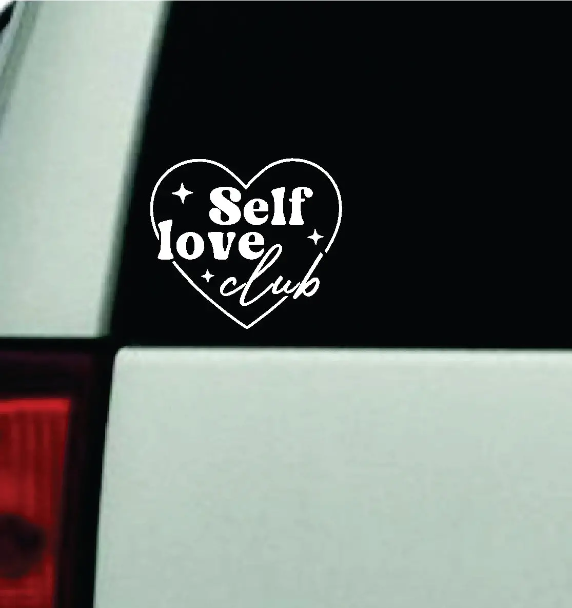 Self Love Club V3 Car Decal Truck Window Windshield Rearview Mirror Jdm Bumper Sticker Vinyl Quote Boy Girls Funny Mom Milf Women Trendy Cute Aesthetic Mental Health Affirmations 1