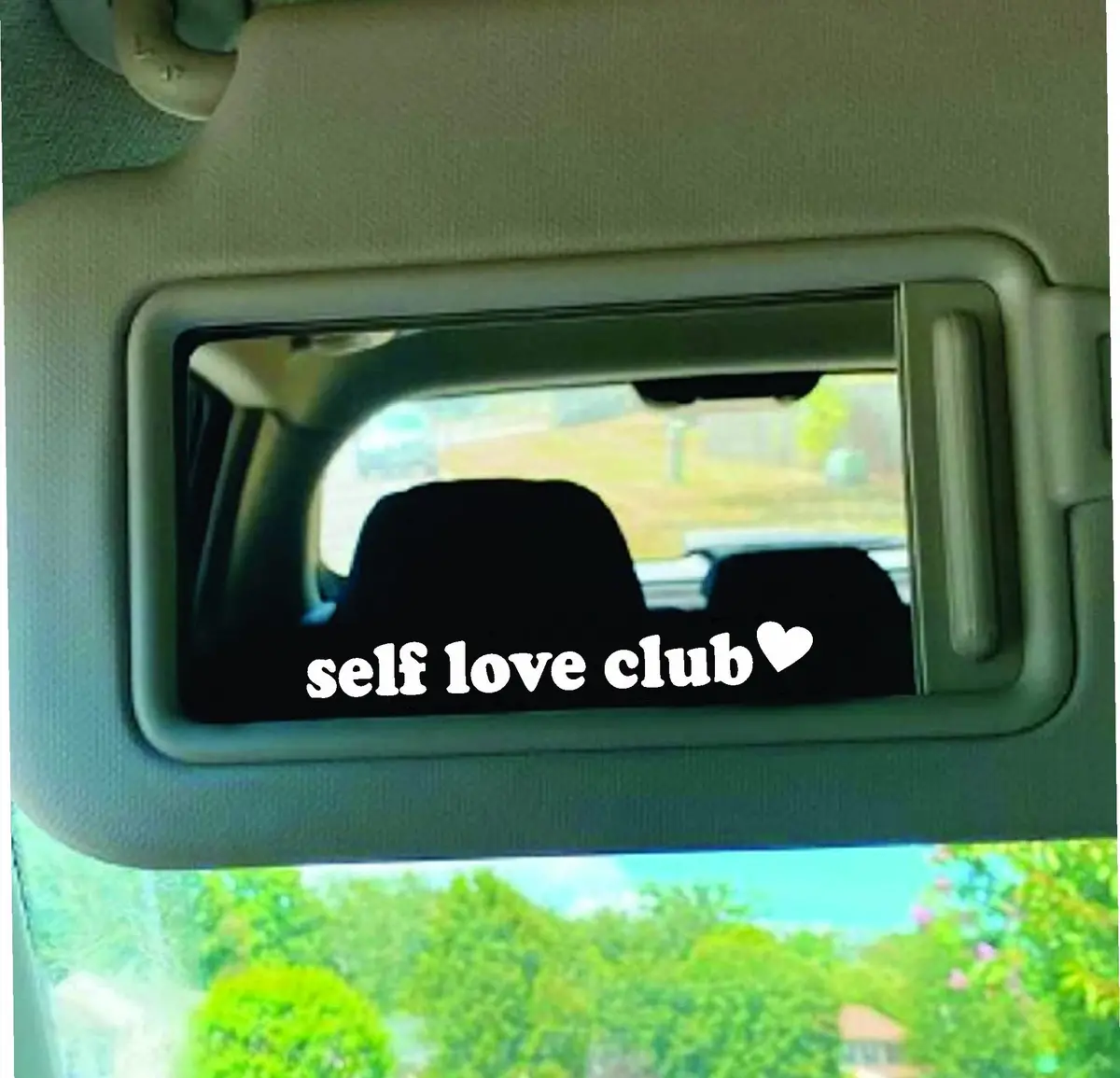 Self Love Club Car Decal Truck Window Windshield Jdm Sticker Vinyl Lettering Quote Girls Women Funny Teen Mom Milf Beauty Make Up Selfie Mirror Visor Bad Bitch Aesthetic 1