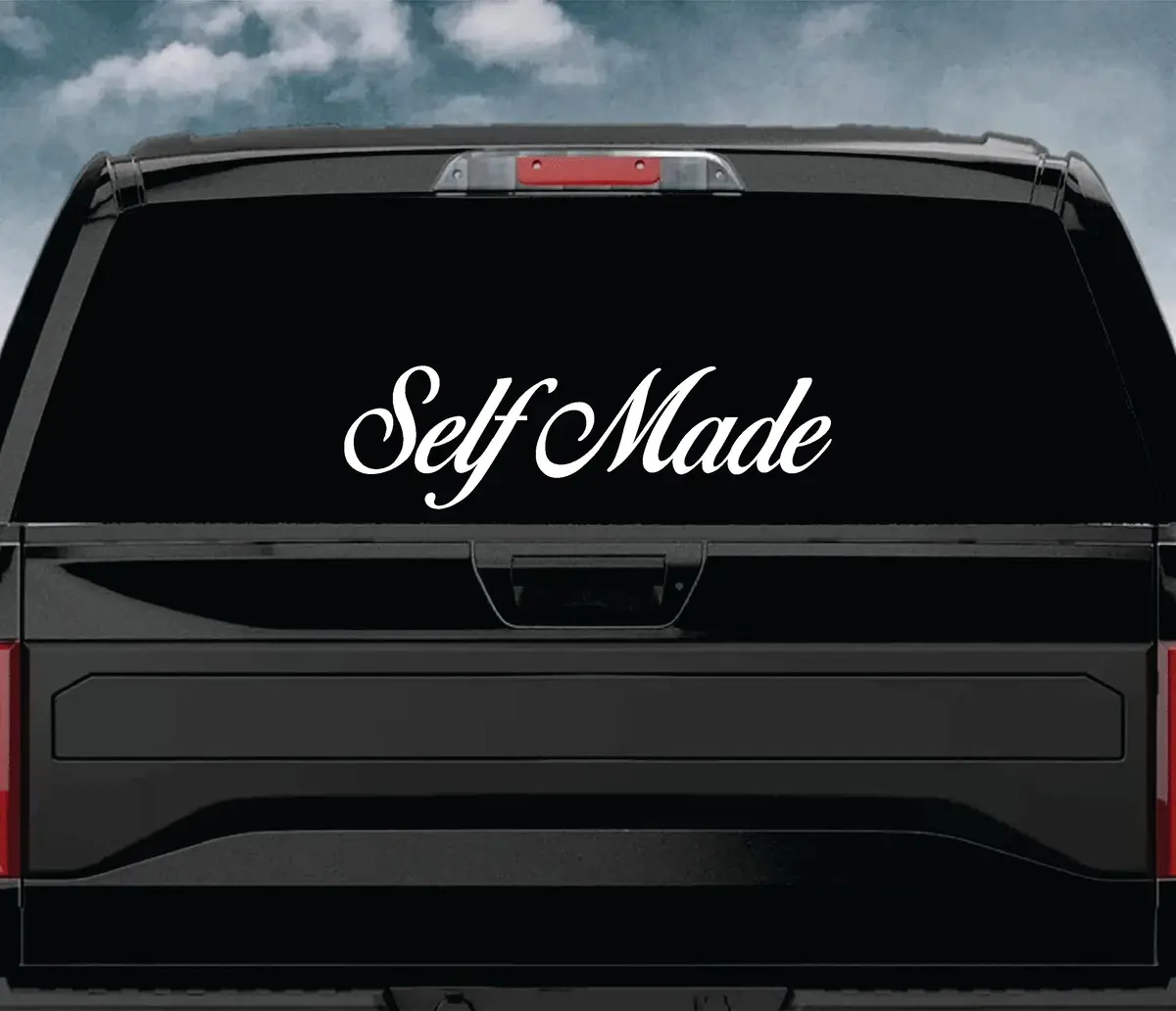 Self Made Wall Decal Car Truck Window Windshield Jdm Sticker Vinyl Lettering Quote Boy Girl Funny Men Racing Sadboyz Sadgirlz Sad Love Broken Heart Club 1