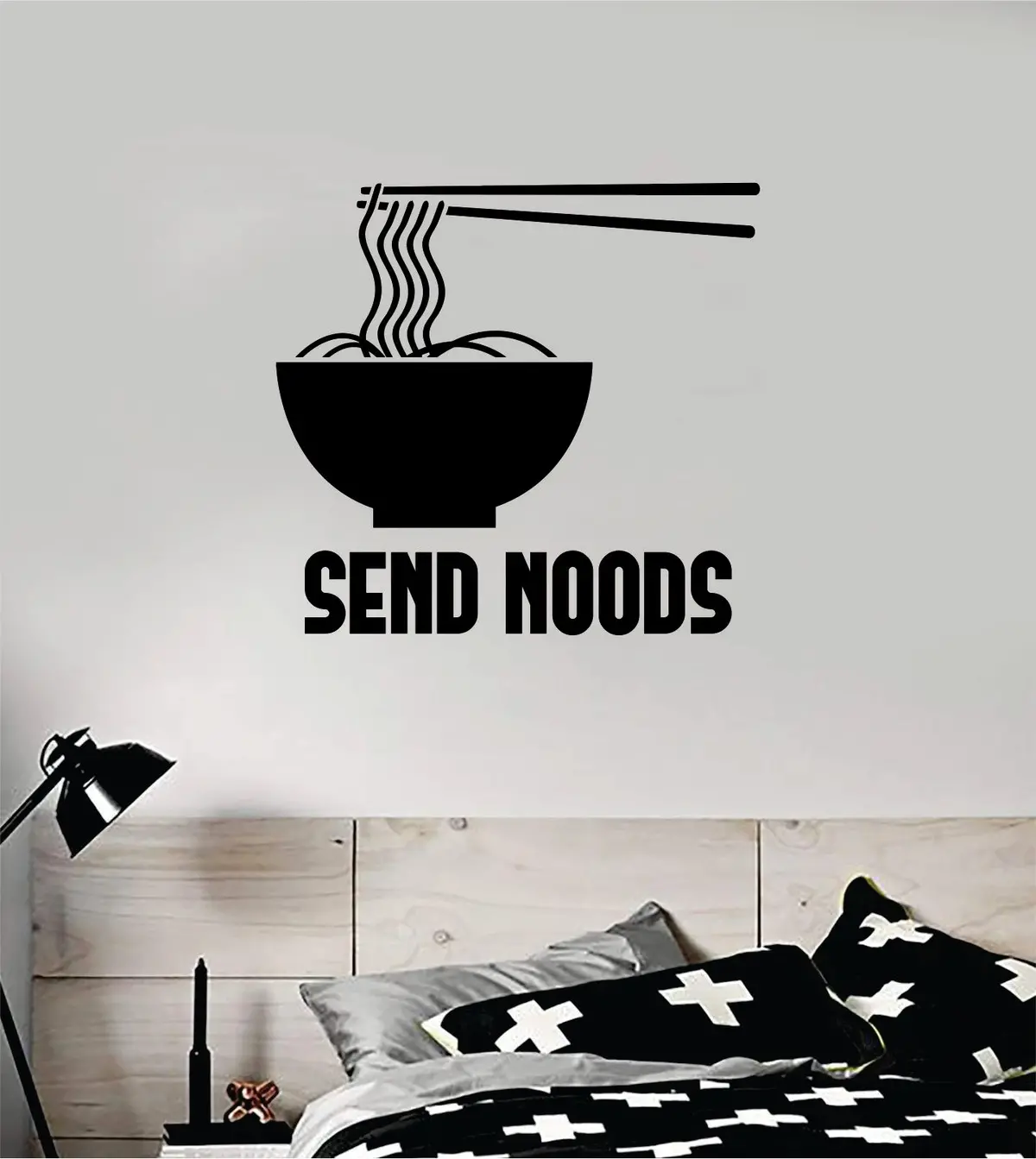 Send Noods V2 Decal Sticker Wall Vinyl Art Wall Bedroom Room Home Decor Funny Noodles Food Japanese Spicy Ramen 1