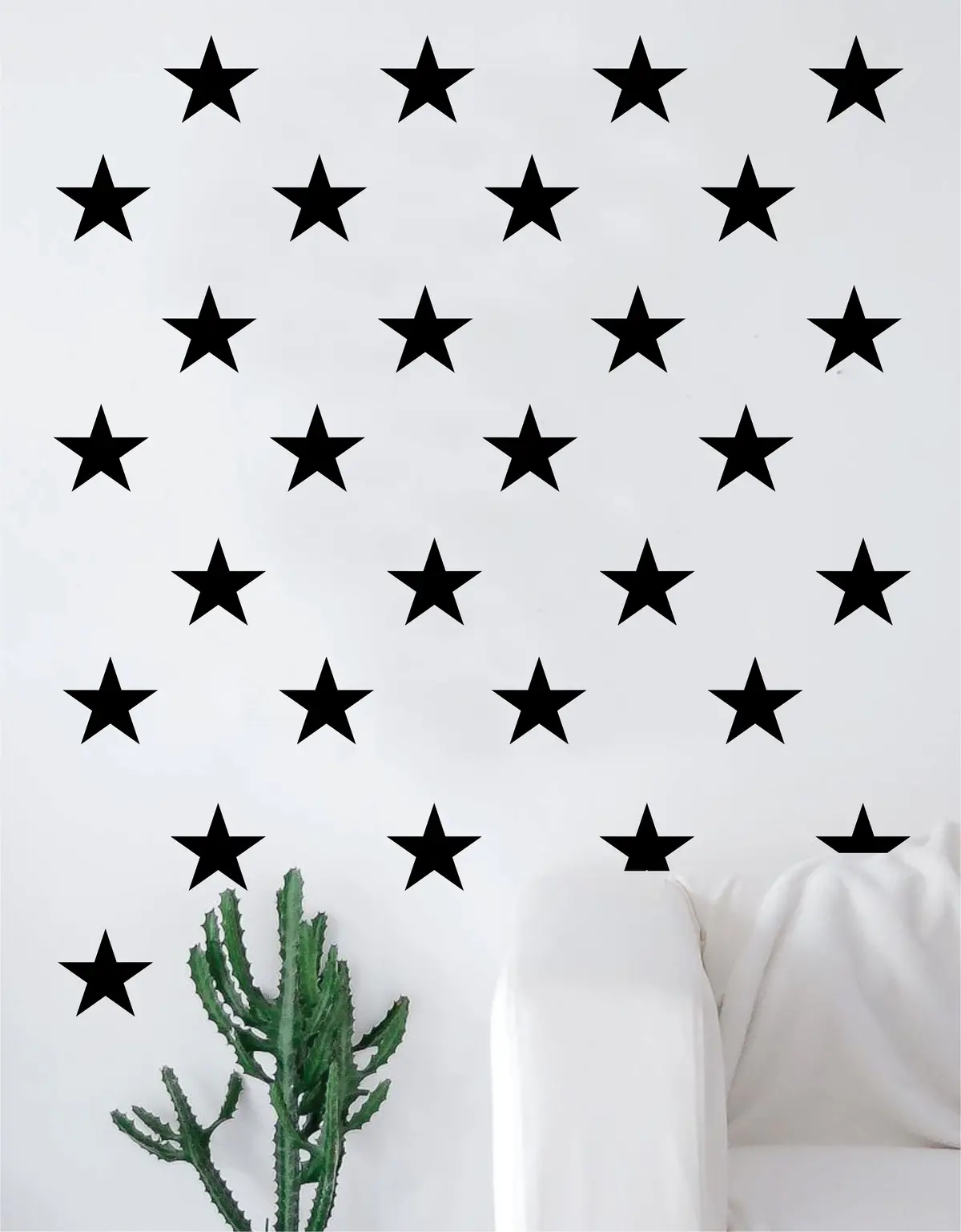 Set Of 36 Stars Pattern Decal Sticker Wall Vinyl Art Home Decor Cute Nursery Space Galaxy Moon Planets 1
