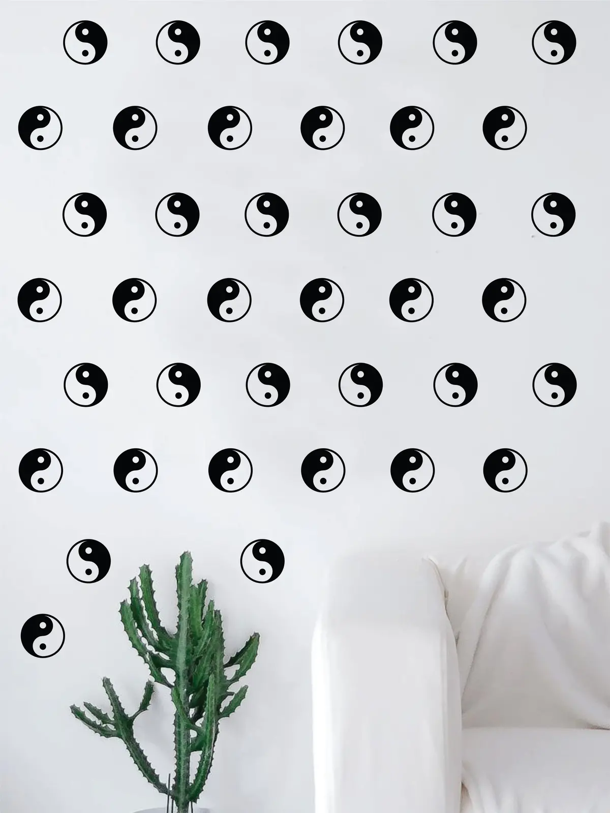 Set Of 36 Yin Yangs Pattern Decal Sticker Wall Vinyl Art Home Decor Teen Yoga Om Namaste Meditate 1