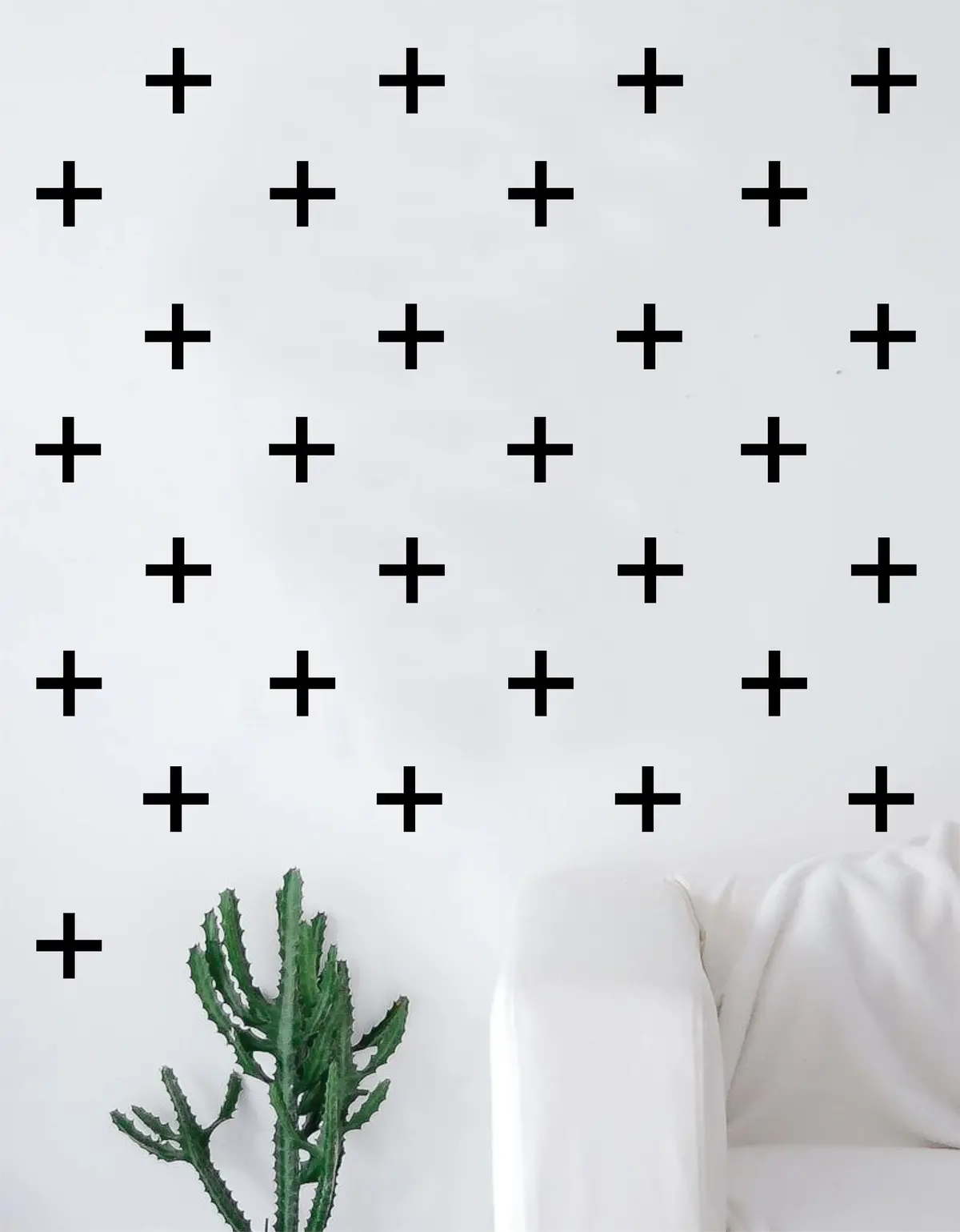 Set Of 56 Plus Signs Pattern Decal Sticker Wall Vinyl Art Home Decor Cute Nursery  Math School 1