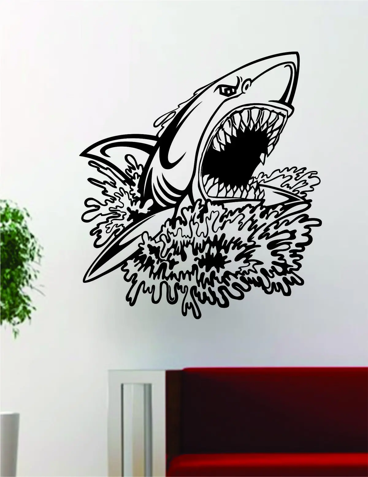 Shark V10 Ocean Animal Design Decal Sticker Wall Vinyl Decor Art 1