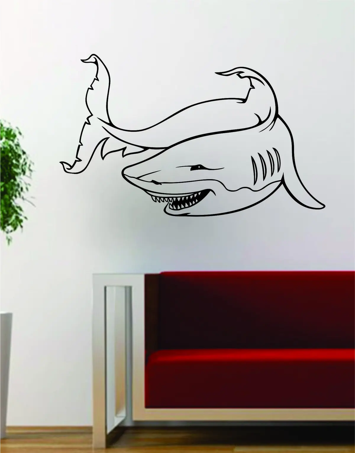 Shark Version 9 Design Animal Decal Sticker Wall Vinyl Decor Art 1