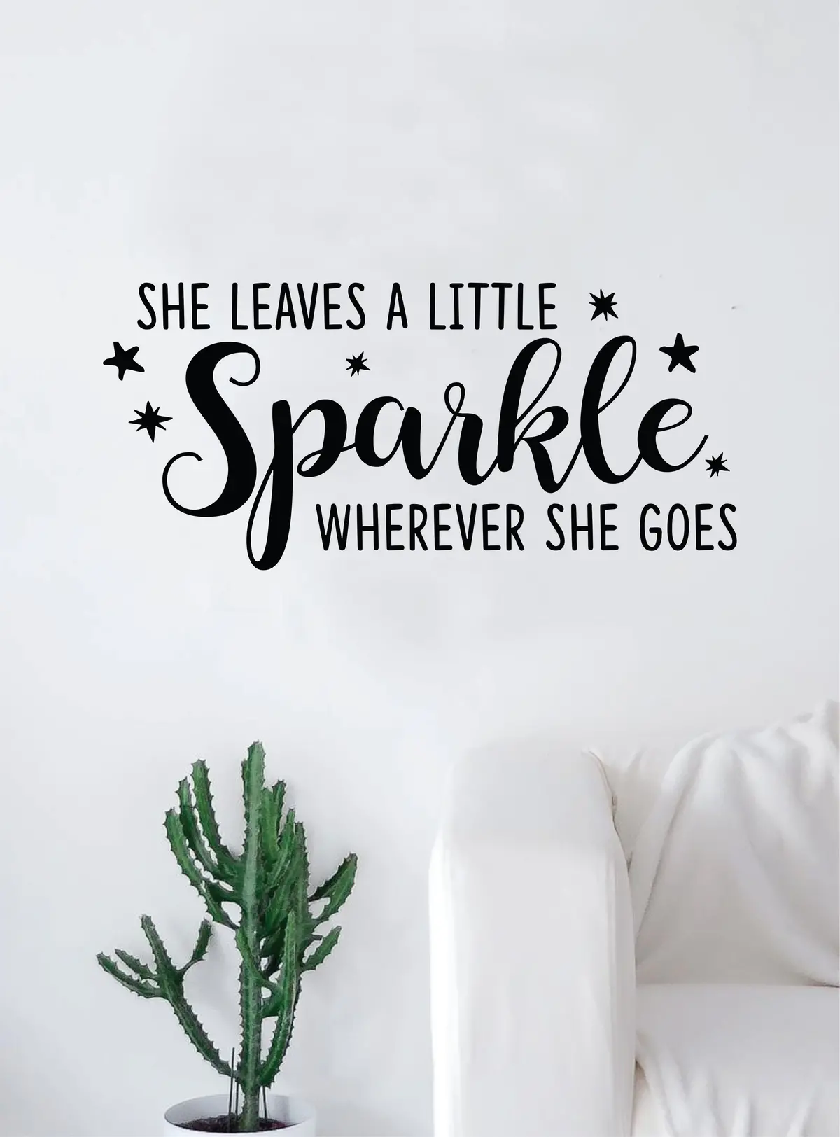 She Leaves A Little Sparkle Beautiful Design Decal Sticker Wall Vinyl Decor Art Teen Nursery Daughter Girls 1