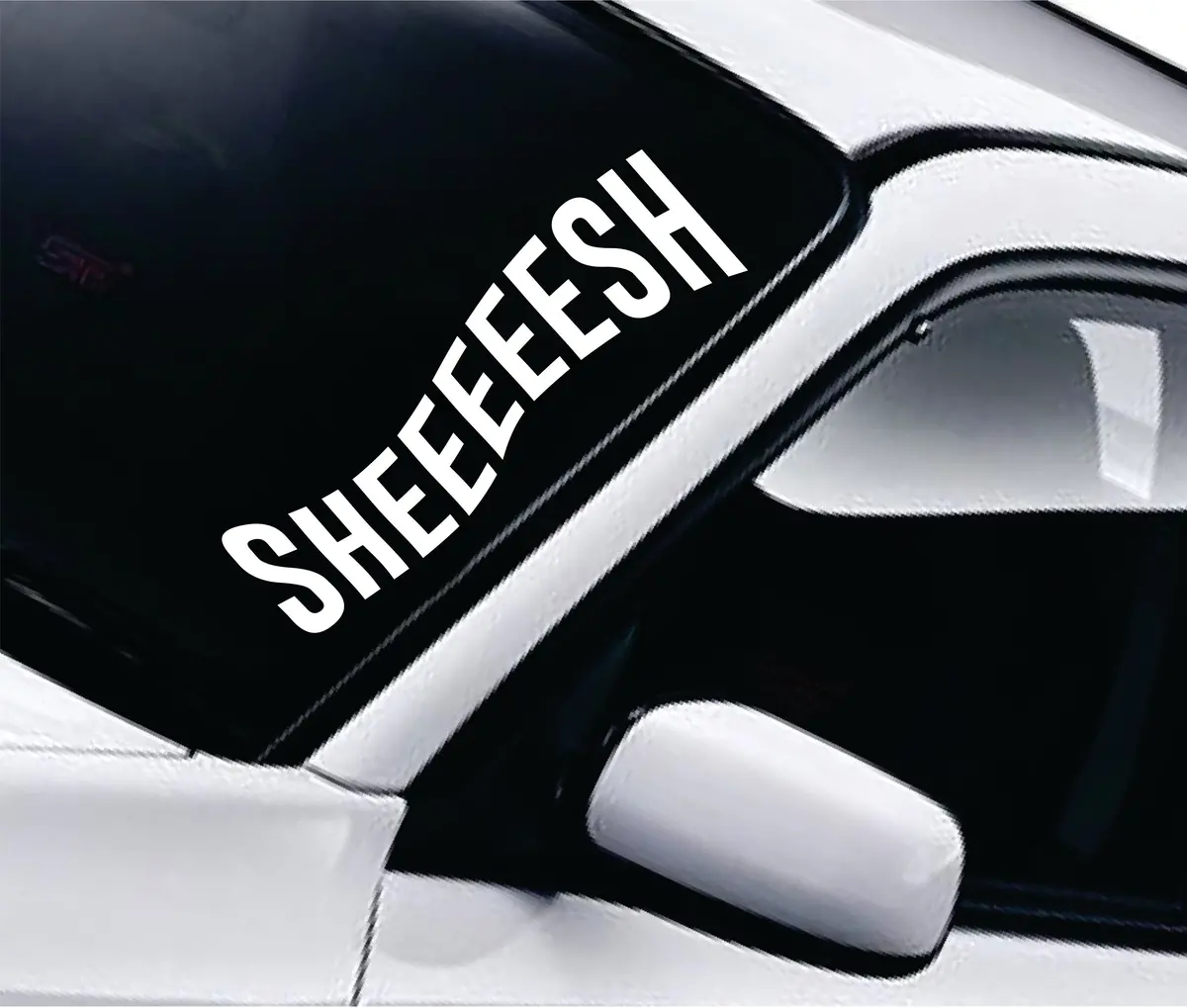 Sheesh Large Wall Decal Car Truck Window Windshield Jdm Sticker Vinyl Lettering Quote Boy Girl Funny Sadboyz Racing Men Tiktok Meme Broken Heart Club 1