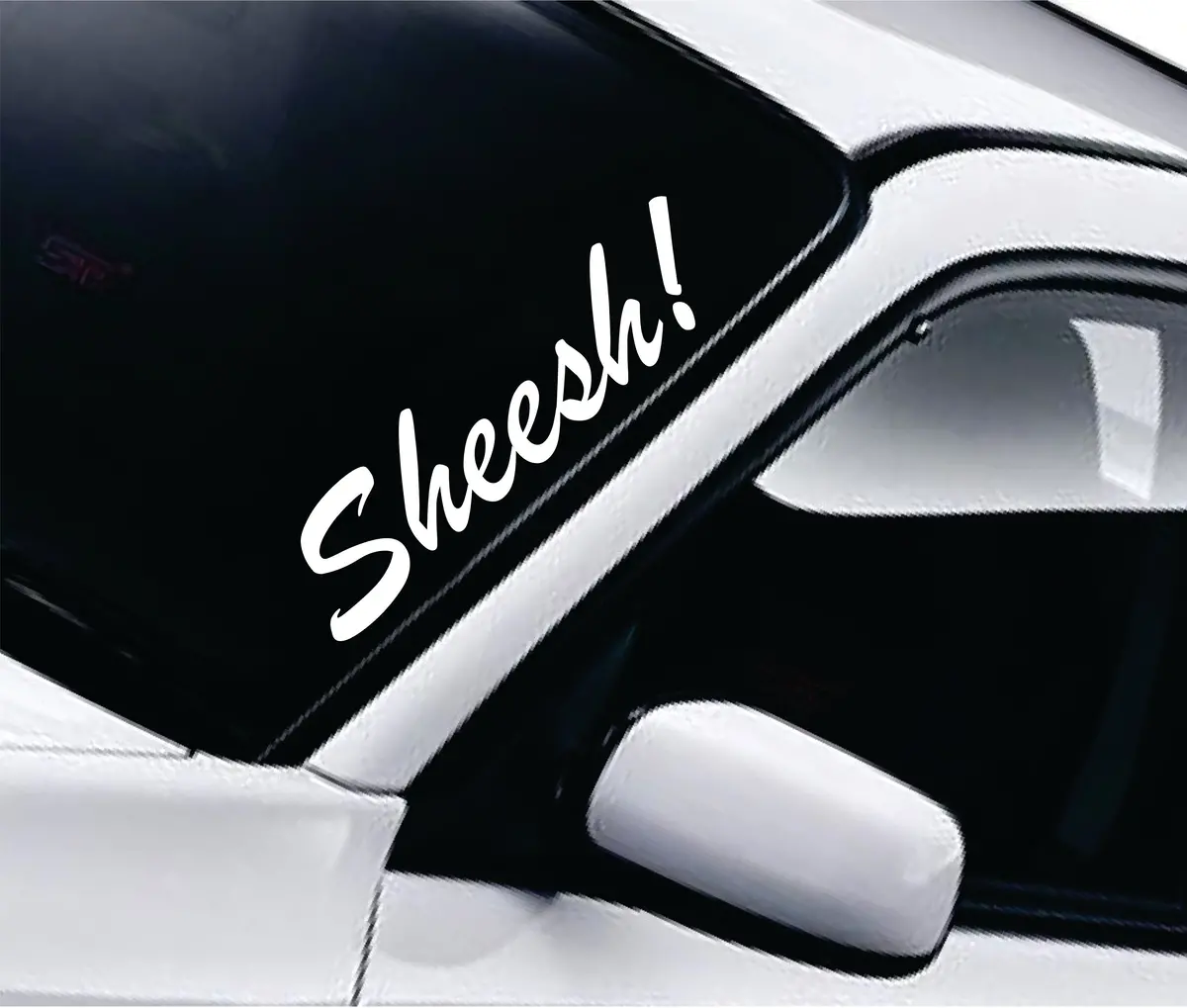 Sheesh V2 Large Wall Decal Car Truck Window Windshield Jdm Sticker Vinyl Lettering Quote Boy Girl Funny Sadboyz Racing Men Tiktok Meme Broken Heart Club 1