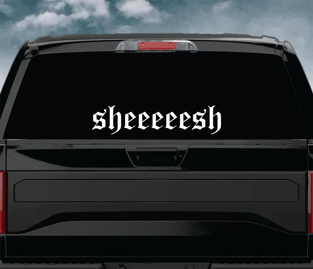 Sheesh V4 Car Decal Truck Window Windshield Jdm Sticker Vinyl Lettering Quote Boy Girl Funny Men Racing Sadboyz Sadgirlz Broken Heart Club 1