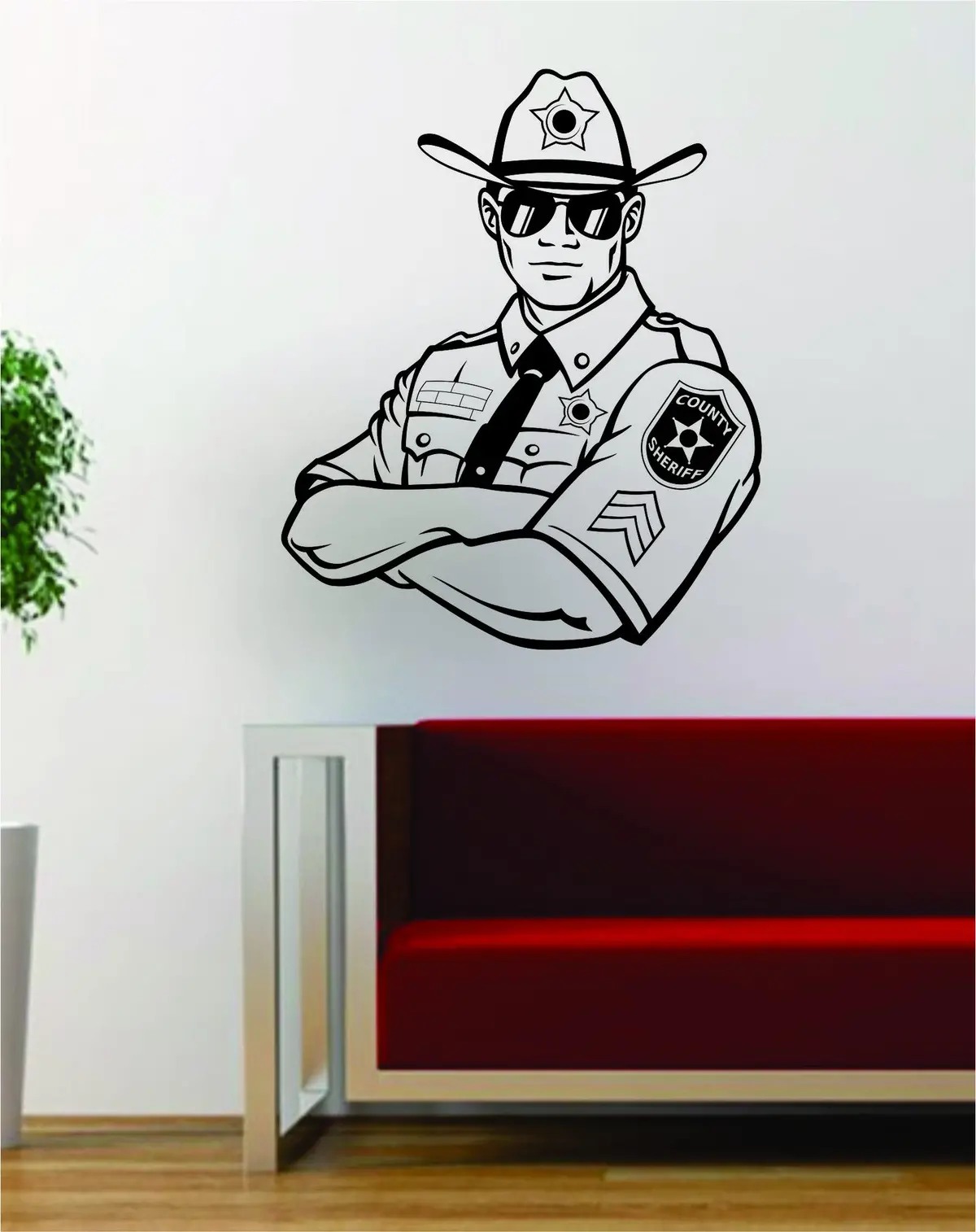 Sheriff Police Design Decal Sticker Wall Vinyl Art Decor Home 1