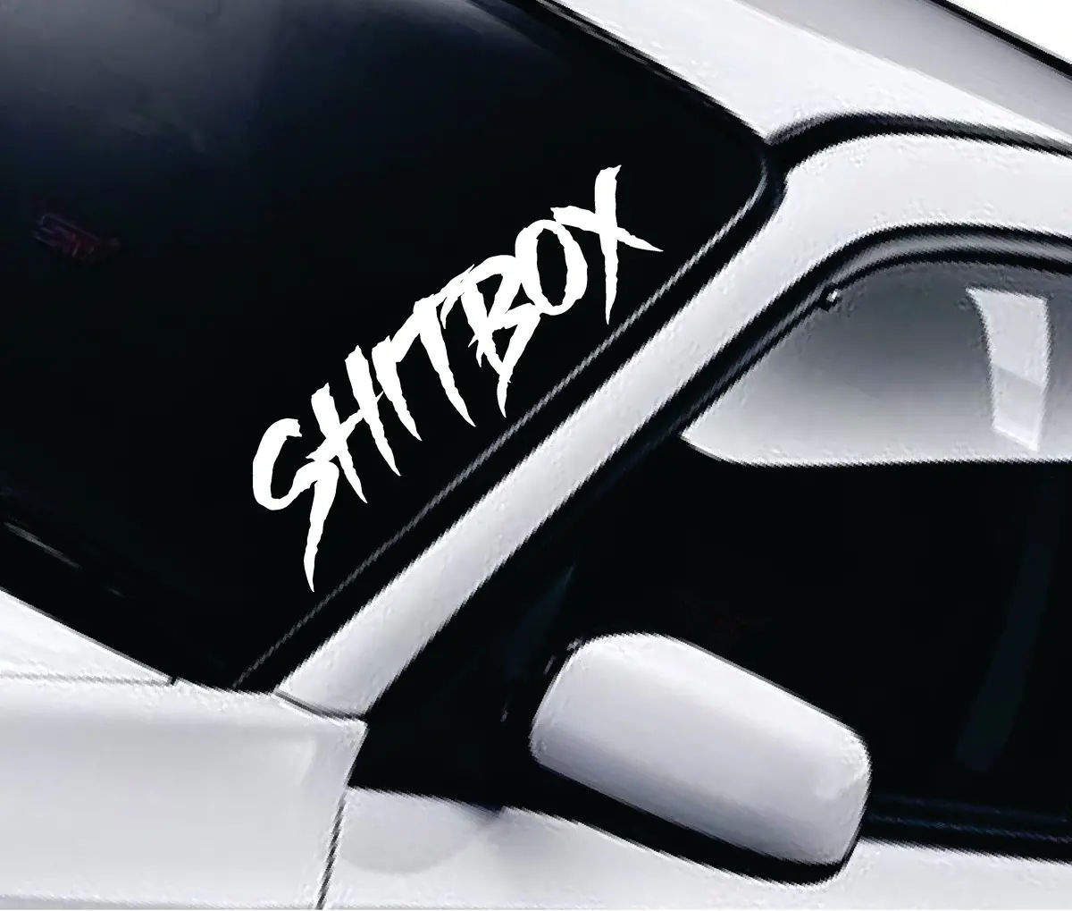Shitbox V2 Wall Decal Car Truck Window Windshield Jdm Sticker Vinyl Lettering Quote Drift Men Auto Funny Sadboyz Racing Men Broken Heart Club 1