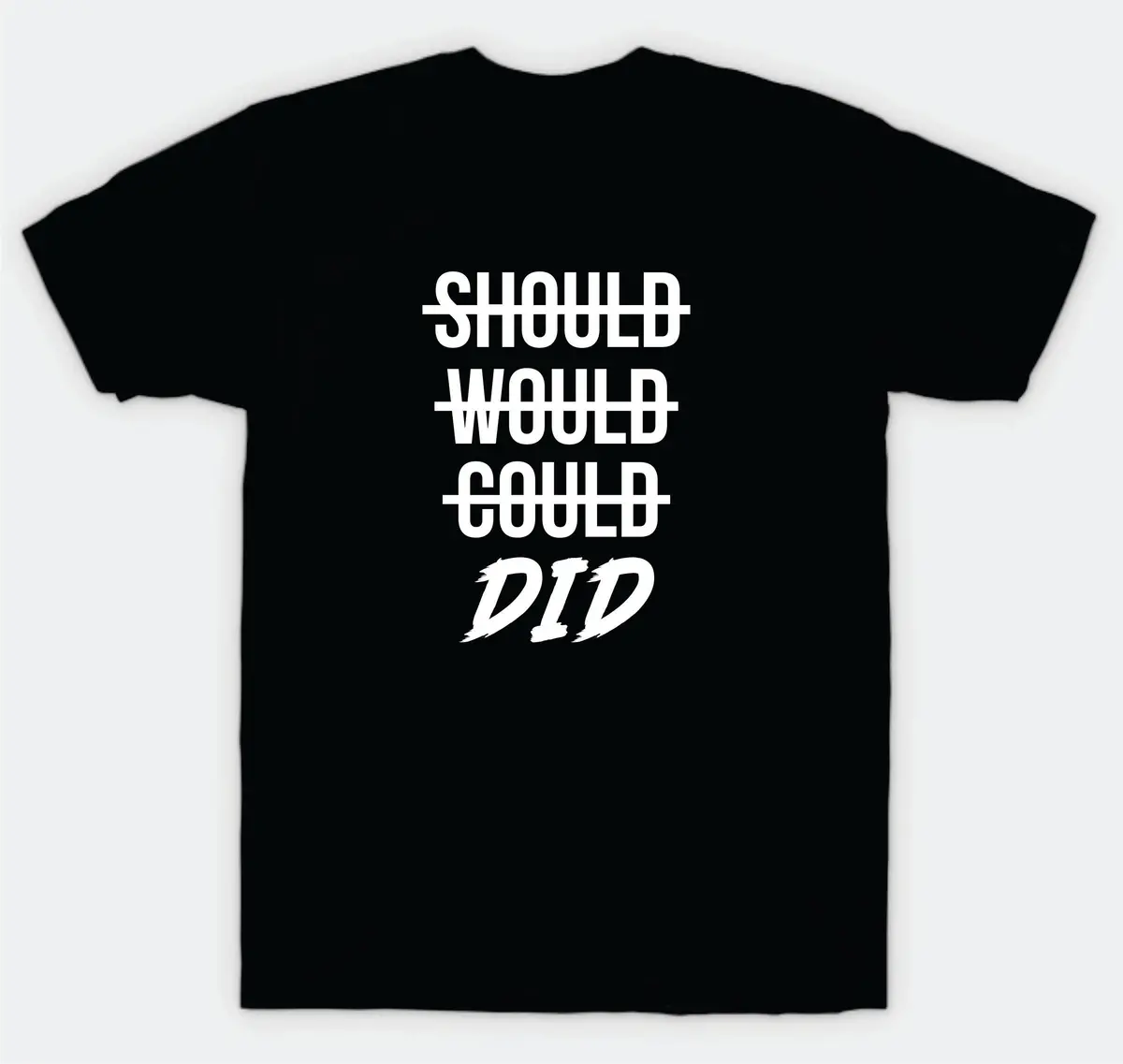 Should Would Could Did T-Shirt Tee Shirt Vinyl Heat Press Custom Quote Teen Kids Boy Girl Tshirt Sports Gym Fitness Inspirational Motivational 1