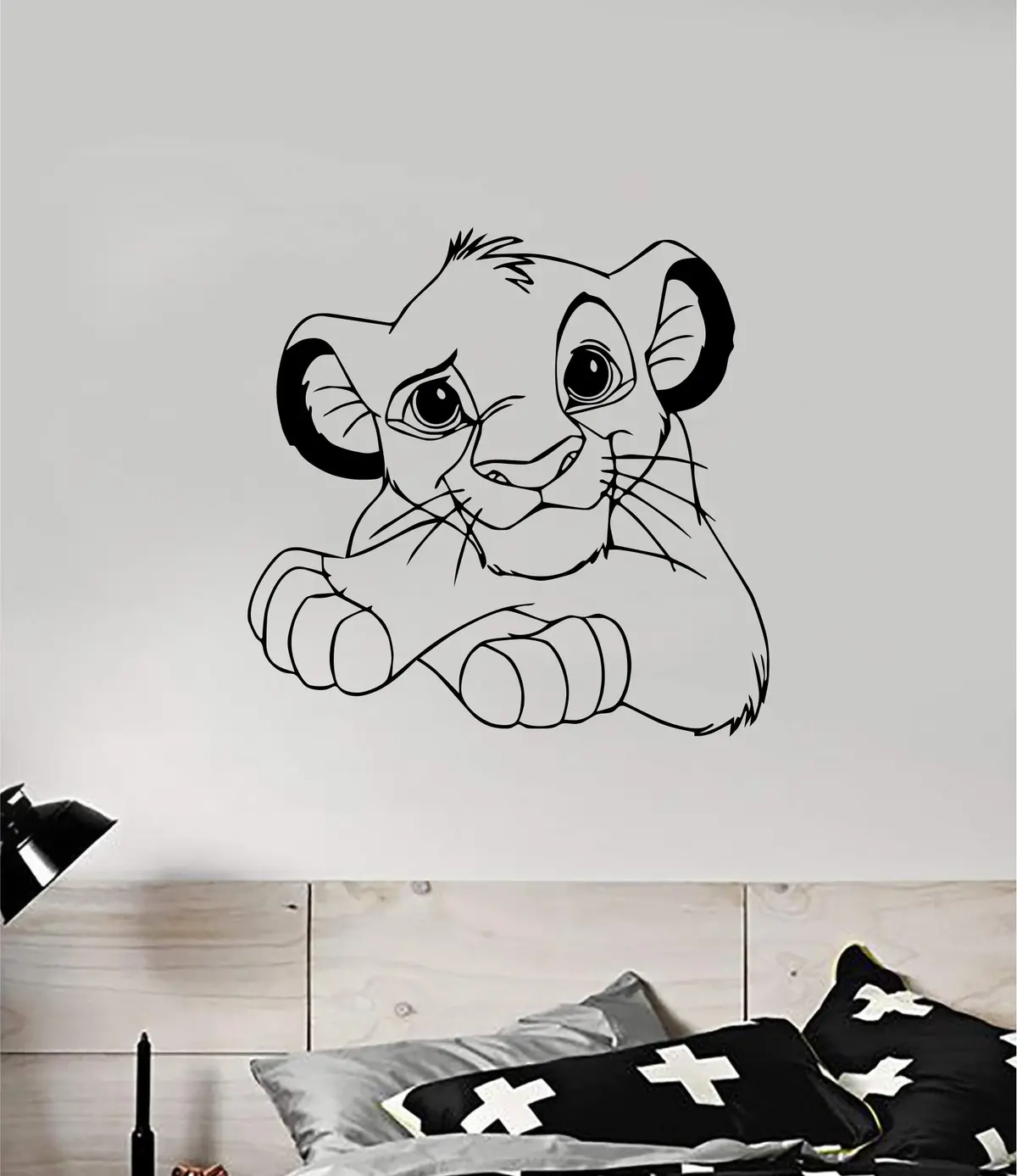 Simba Wall Decal Home Decor Bedroom Room Vinyl Sticker Art Baby Boys Girls Nursery Playroom Kids Cartoon Lion King Disney 1
