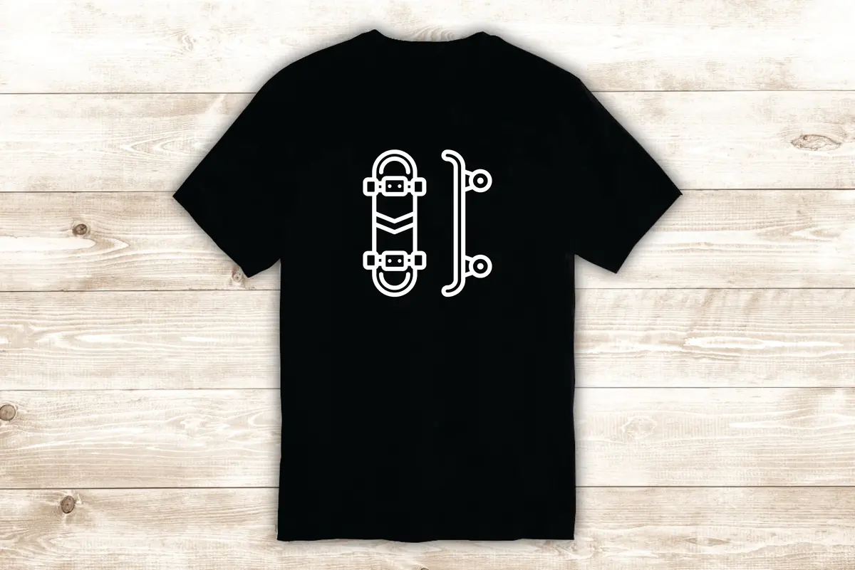 Skateboard T-Shirt Tee Shirt Vinyl Heat Press Custom Quote Inspirational Sports Teen Kids Skate Skating 1