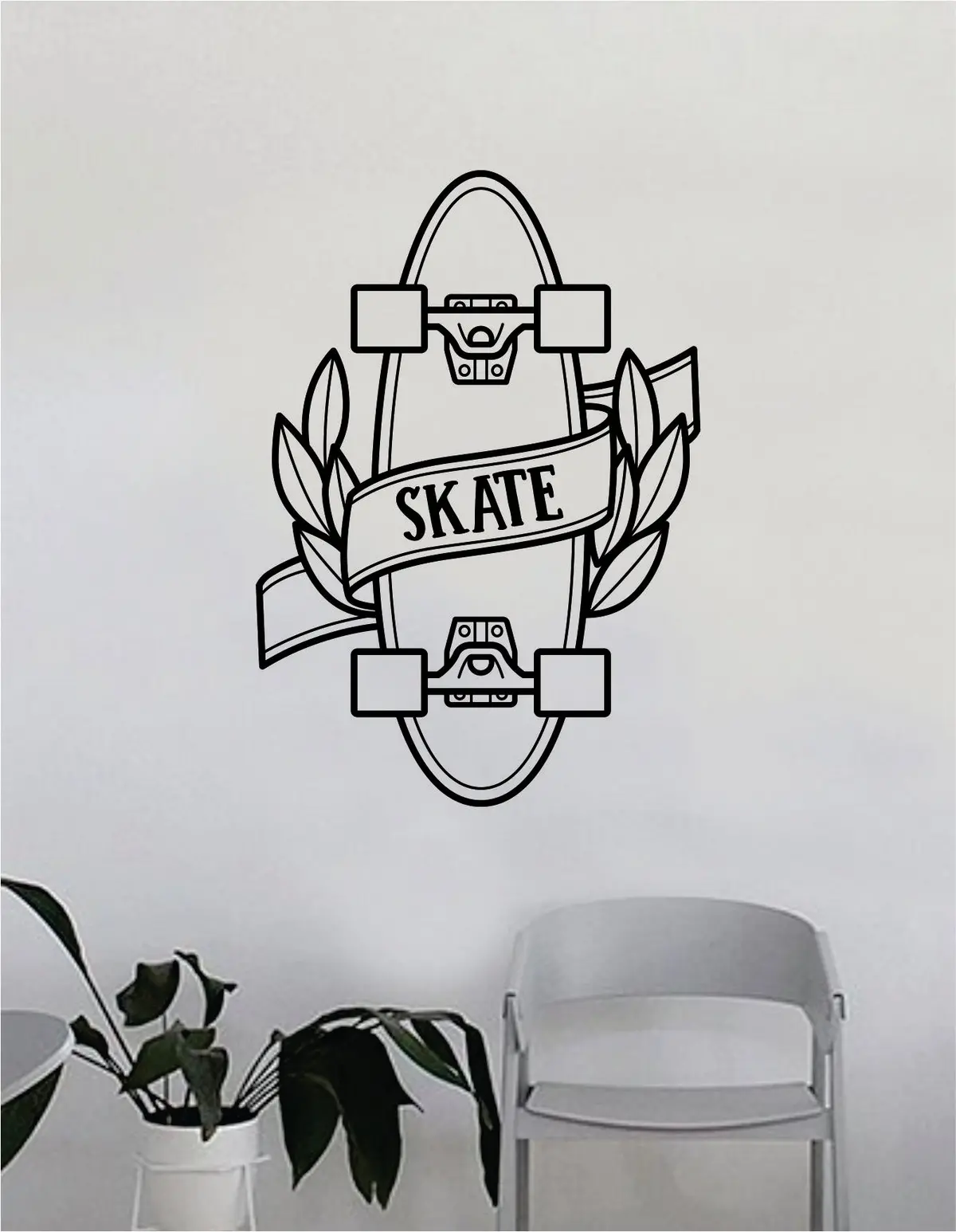 Skateboard Skate Design Wall Decal Decor Decoration Sticker Vinyl Art Bedroom Room Teen Quote Sports Skating 1