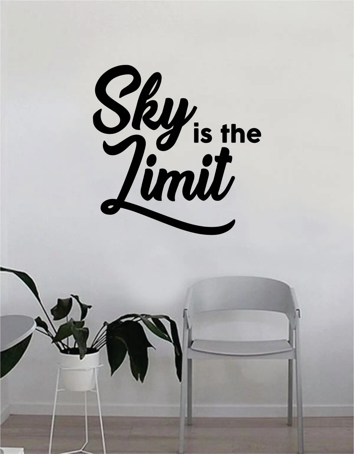 Sky Is The Limit V2 Quote Decal Sticker Wall Vinyl Bedroom Living Room Decor Art Music Lyrics Rap Hip Hop Inspirational Biggie Notorious Big 1