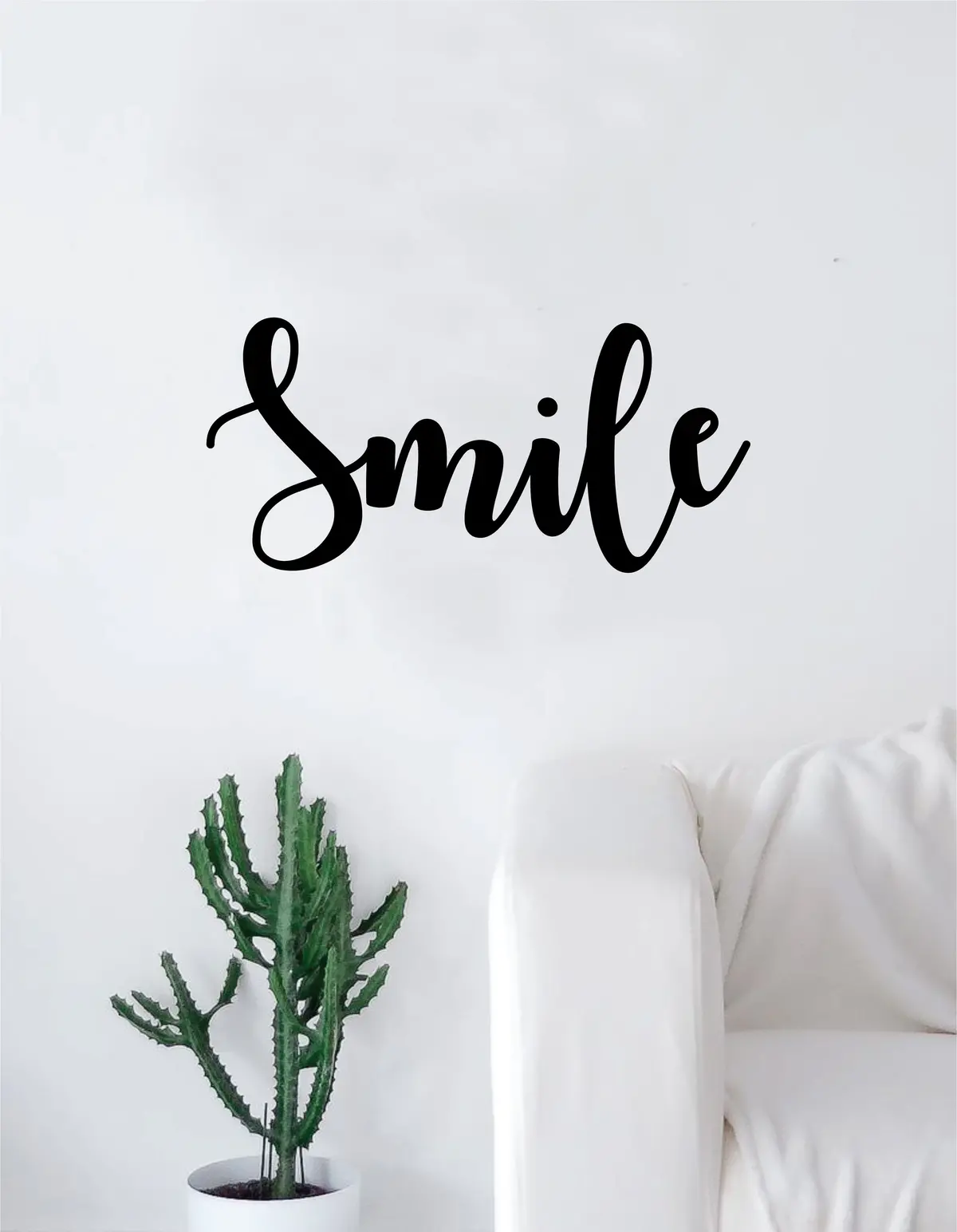 Smile Quote Decal Sticker Wall Vinyl Art Home Decor Decoration Teen Inspire Inspirational Motivational Living Room Bedroom 1