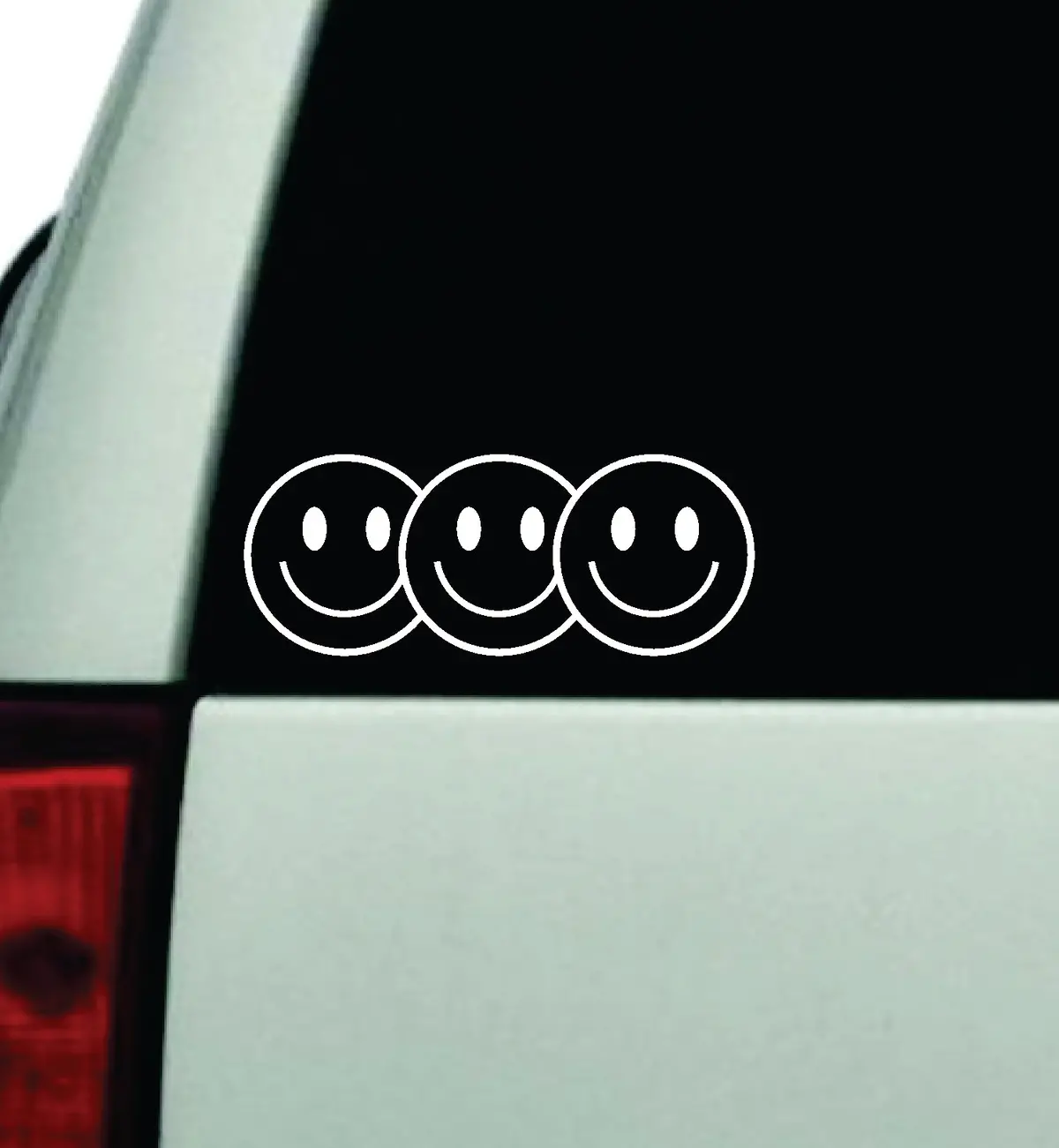 Smiley Faces Car Decal Truck Window Windshield Rearview Jdm Bumper Sticker Vinyl Quote Boy Girls Funny Mom Milf Women Trendy Cute Aesthetic Bestie 1