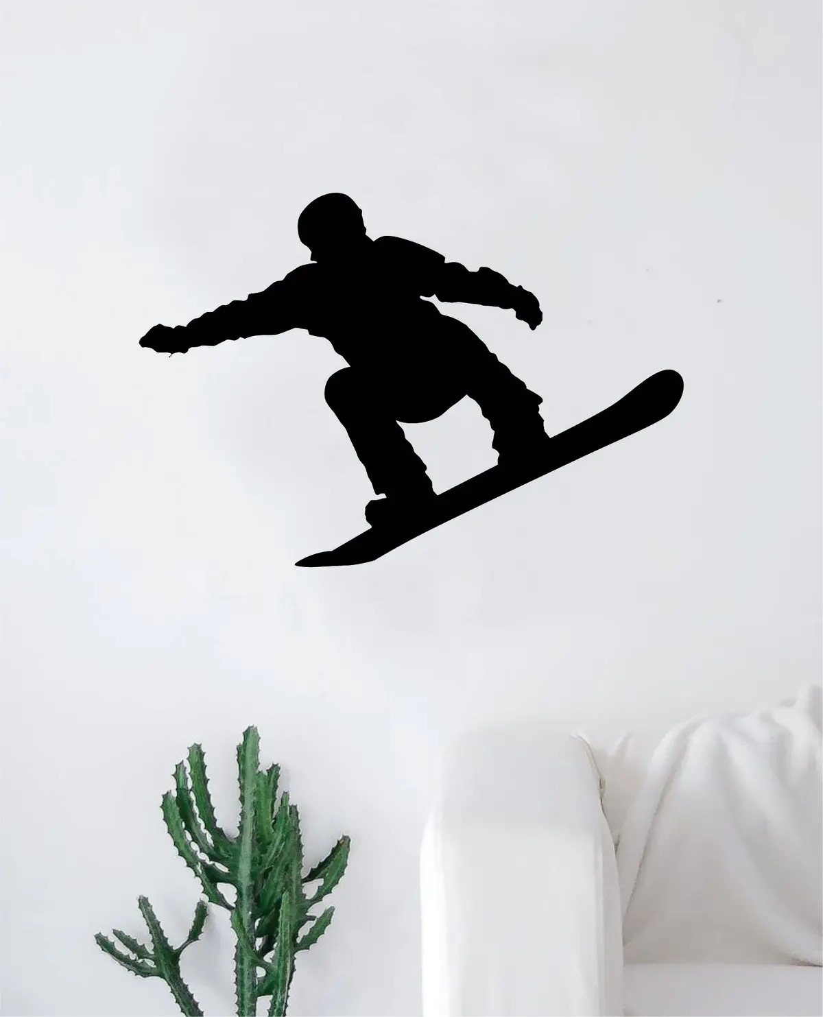 Snowboarder V4 Wall Decal Sticker Vinyl Art Bedroom Room Home Decor Teen Baby Boy Girl Nursery Sports Snow Mountains Board 1