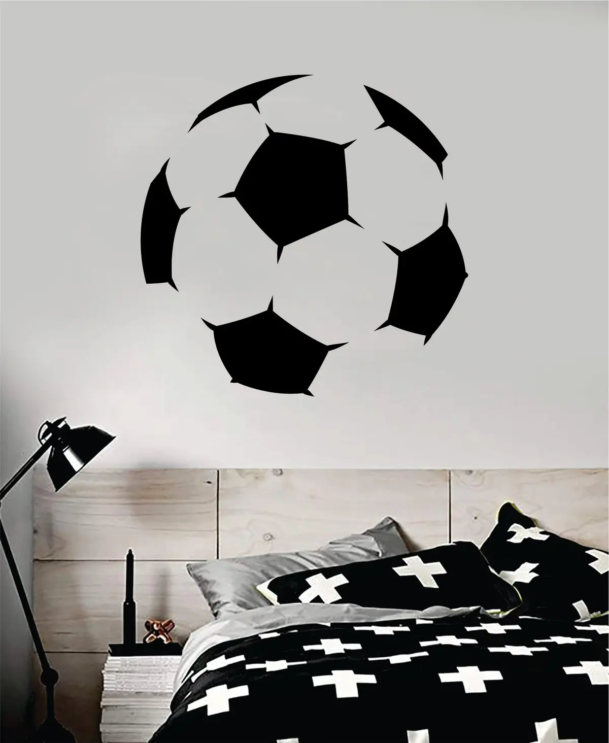 Soccer Ball Decal Sticker Wall Vinyl Art Home Decor Inspirational Sports Teen Futbol Football Goalie Fifa 1