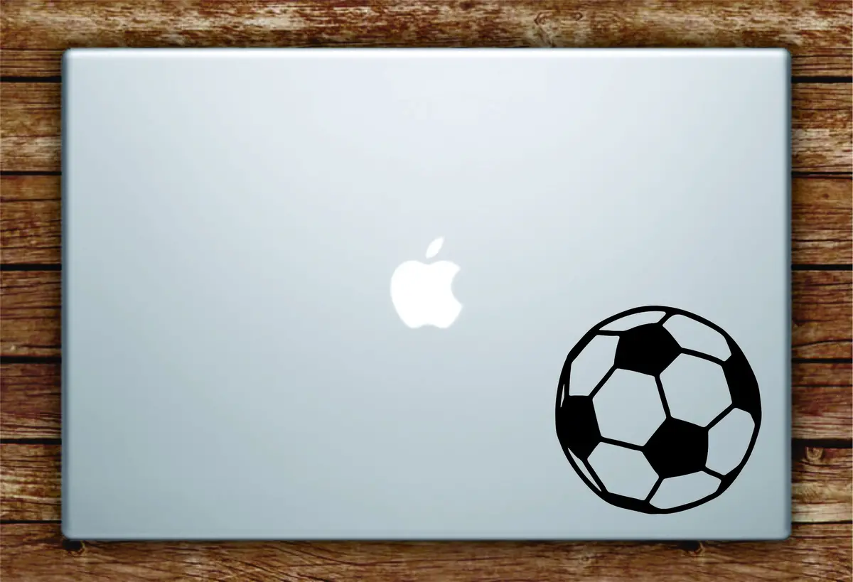 Soccer Ball Laptop Apple Macbook Quote Wall Decal Sticker Art Vinyl Sports Fifa Futbol Football Teen 1