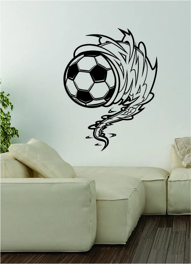 Soccer Cyclone Decal Wall Vinyl Art Decor Room Teen Sports Fifa World Cup Football 1