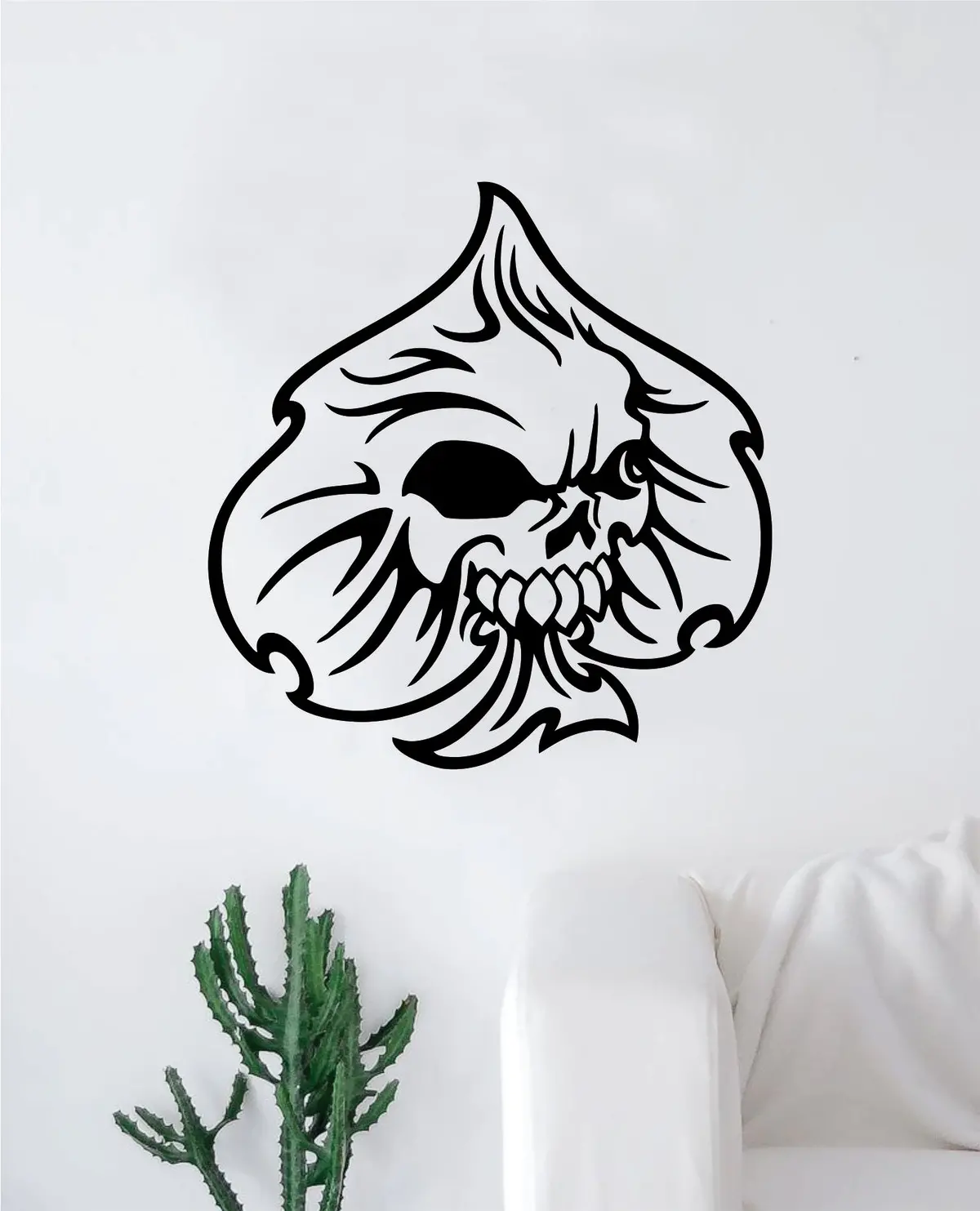 Spade Skull Decal Sticker Wall Vinyl Art Wall Bedroom Room Home Decor Teen Inspirational Teen Kids Tattoo Vegas Cards 1