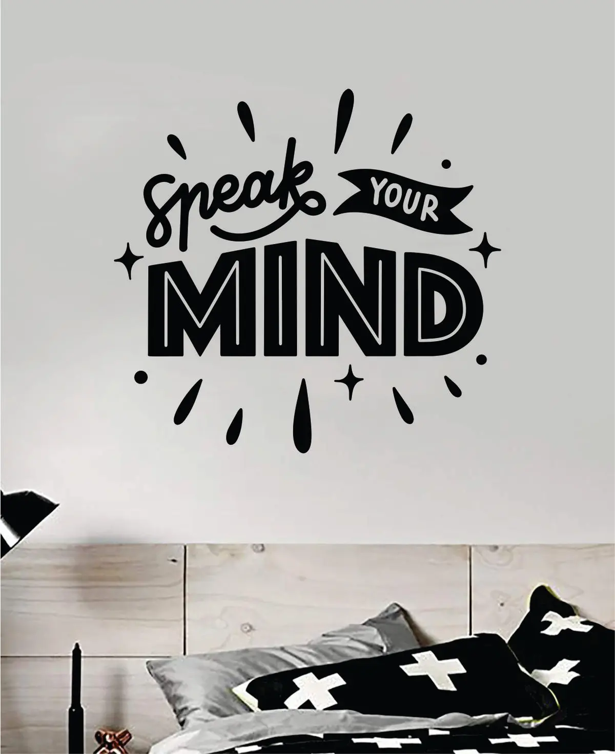Speak Your Mind Quote Wall Decal Sticker Bedroom Room Art Vinyl Inspirational Motivational Kids Teen Baby Nursery School Girls 1