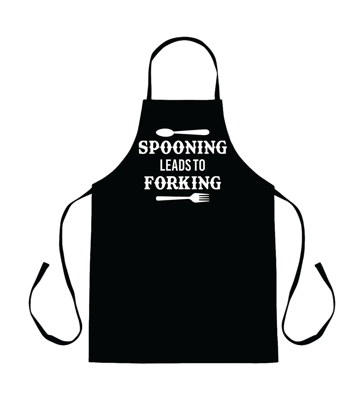 Spooning Leads To Forking Apron Kitchen Bbq Barbeque Cook Grill Chef Bake Food Funny Gift Men Girls Mom Dad 1