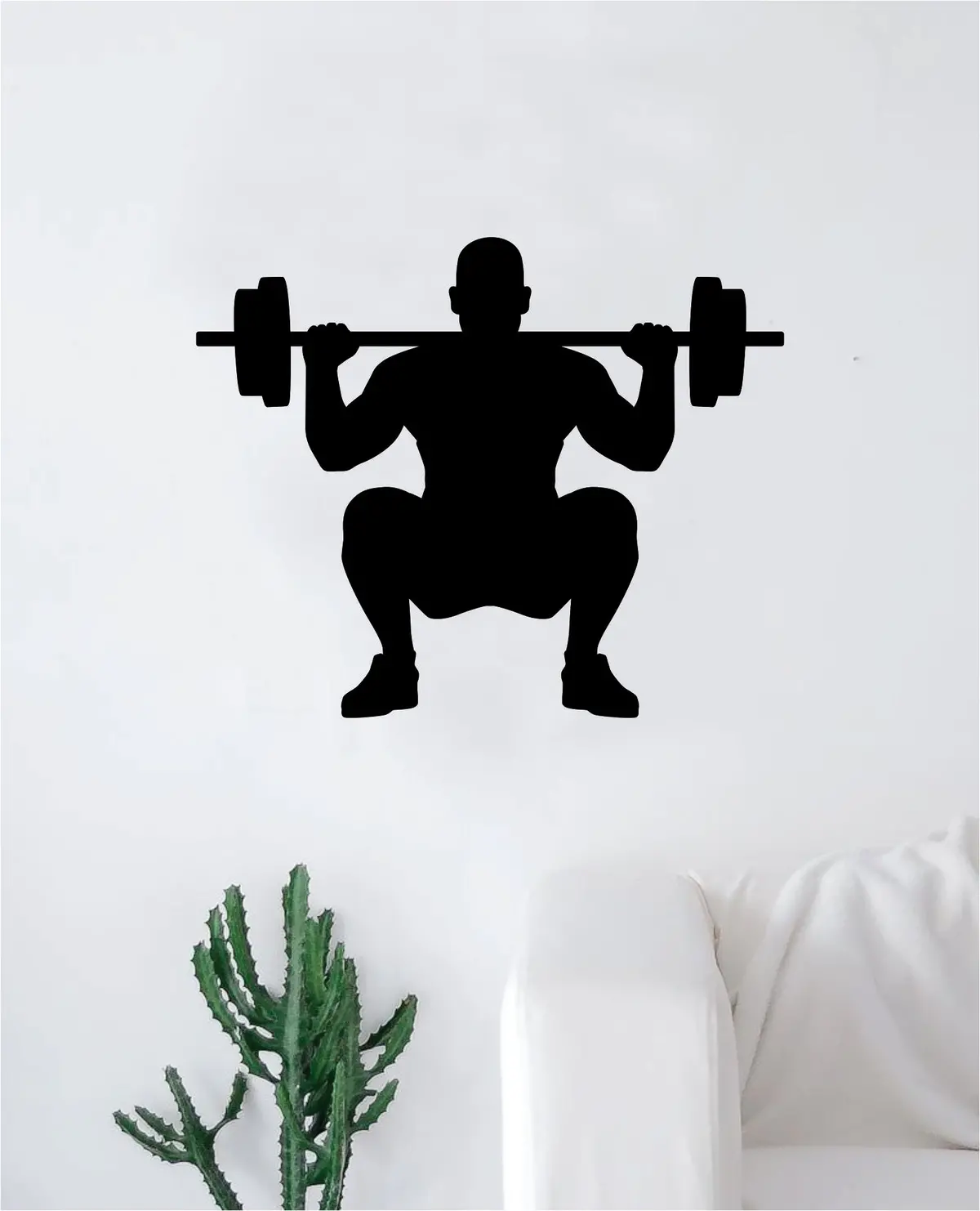 Squat Decal Sticker Wall Vinyl Art Wall Bedroom Room Decor Motivational Inspirational Teen Sports Gym Fitness 1