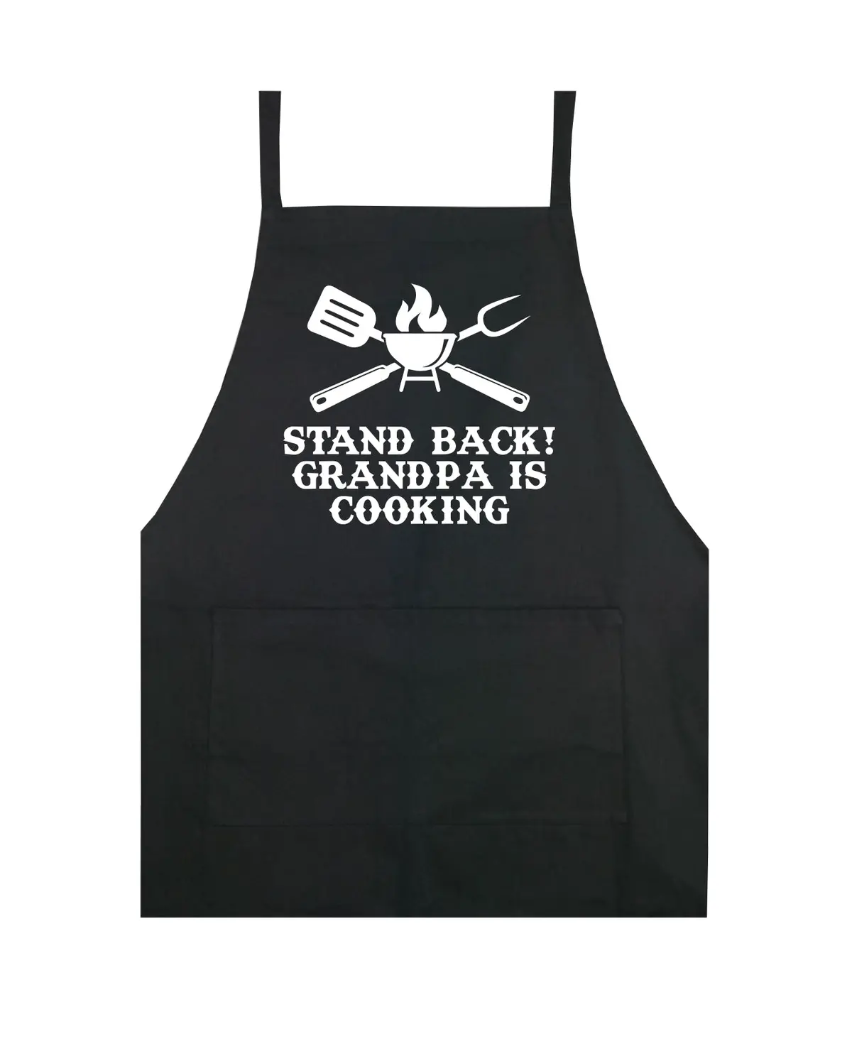 Stand Back Grandpa Is Cooking Apron Kitchen Cook Grill Bake Bbq Barbeque Chef Men Women Mom Dad Family Food Gift 1