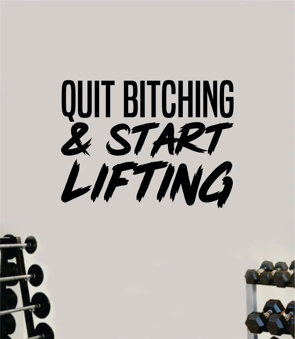 Start Lifting Quote Wall Decal Sticker Vinyl Art Wall Bedroom Room Home Decor Inspirational Motivational Sports Lift Gym Fitness Girls Train Beast 1