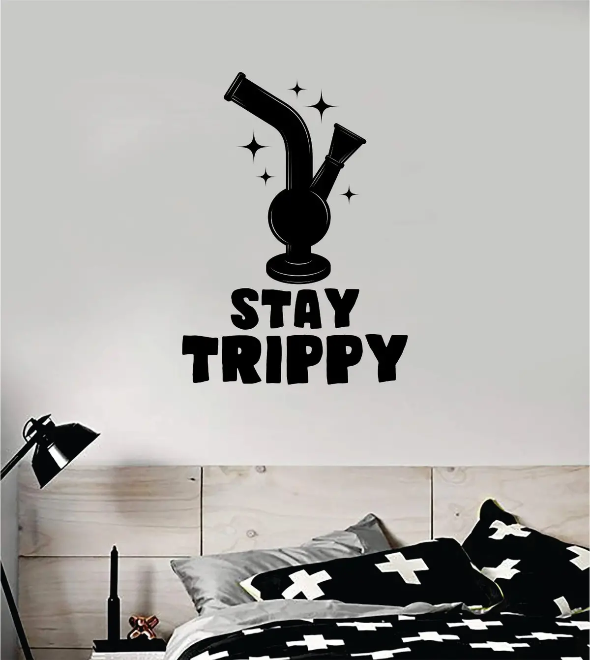 Stay Trippy V2 Quote Wall Decal Sticker Bedroom Room Art Vinyl Inspirational Hippy Funny Good Vibes Teen Yoga 1