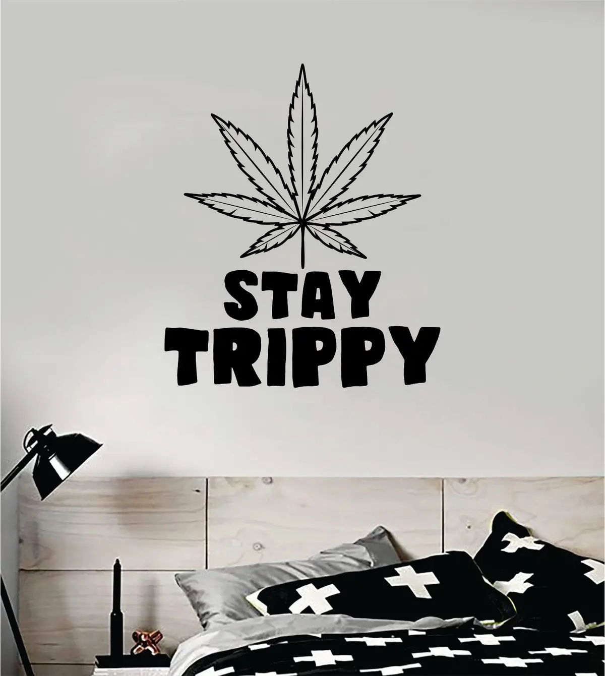 Stay Trippy Quote Wall Decal Sticker Bedroom Room Art Vinyl Inspirational Hippy Funny Good Vibes Teen Yoga 1