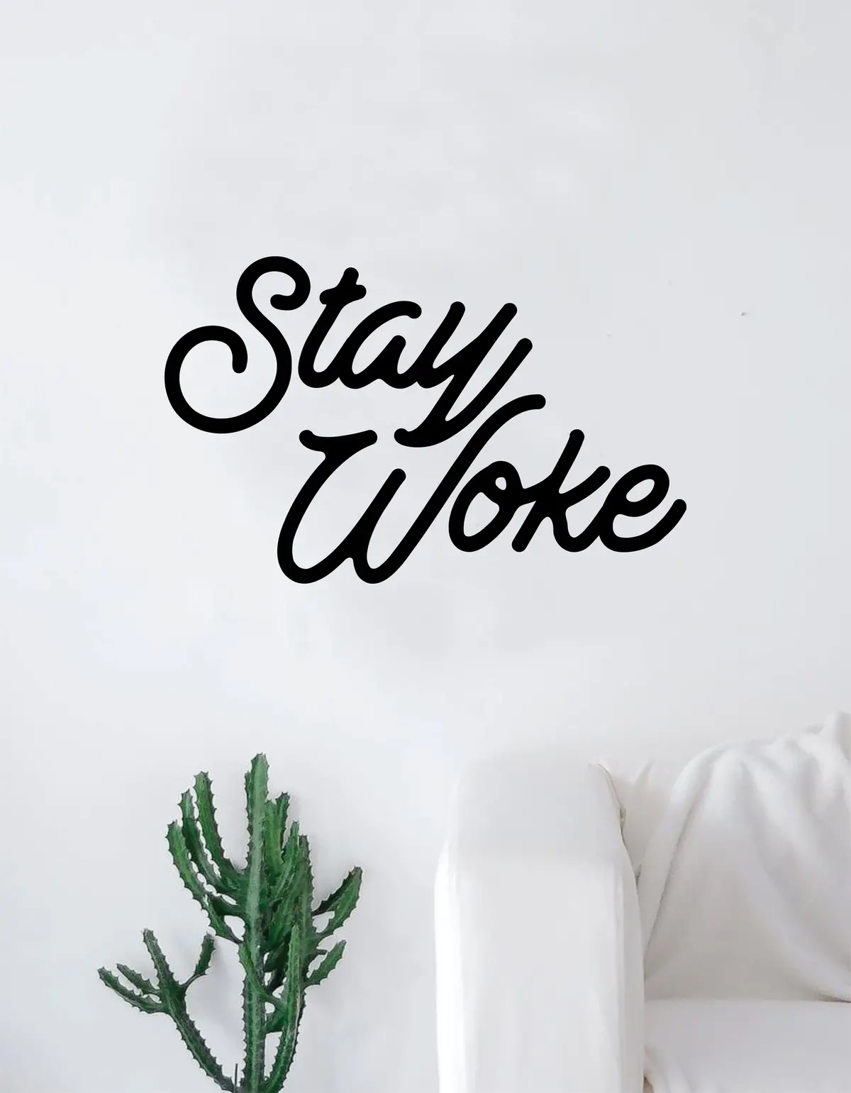 Stay Woke V2 Quote Decal Sticker Wall Vinyl Bedroom Room Home Decor Art Inspirational Teen Funny 1