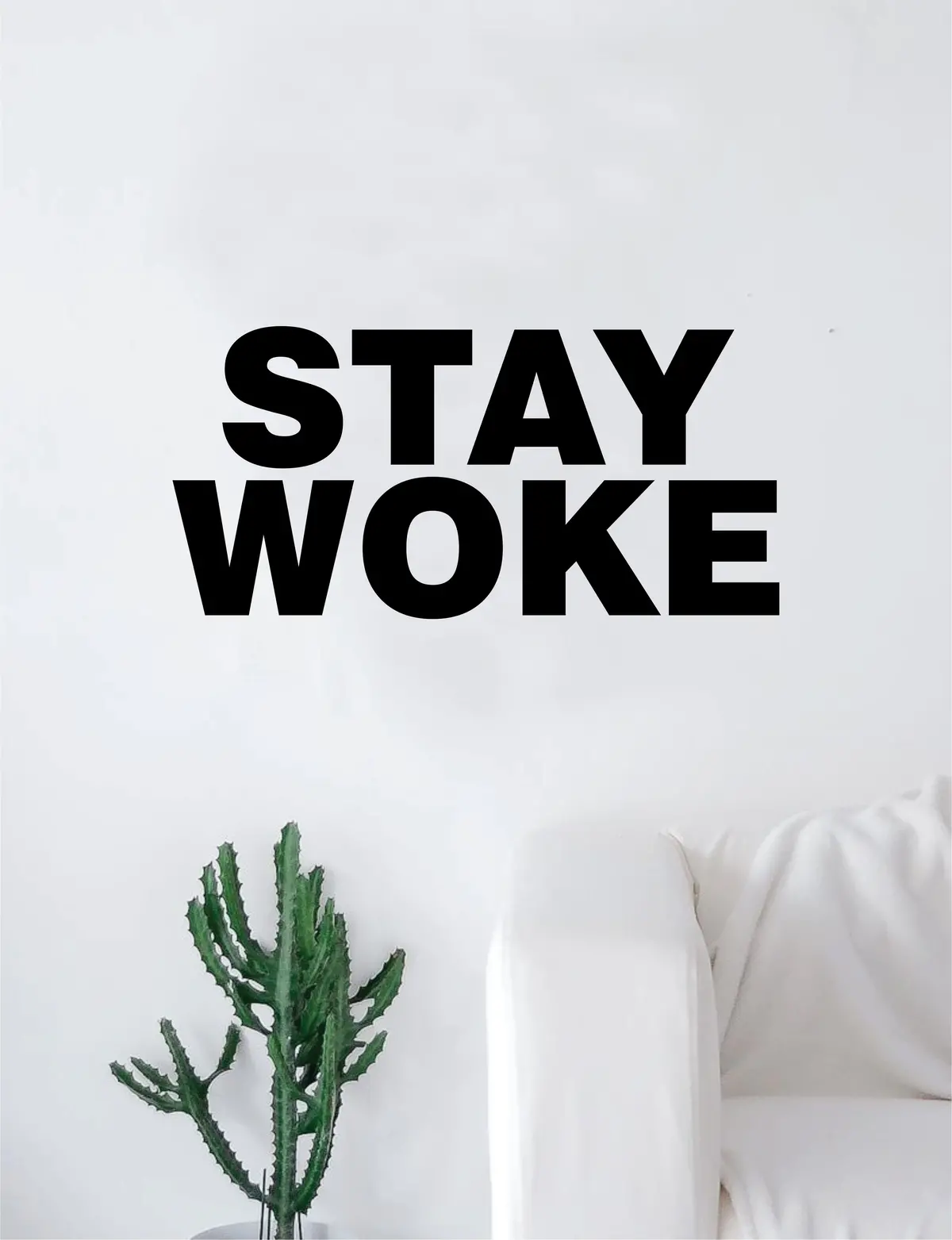 Stay Woke Quote Decal Sticker Wall Vinyl Bedroom Room Home Decor Art Inspirational Teen Funny 1