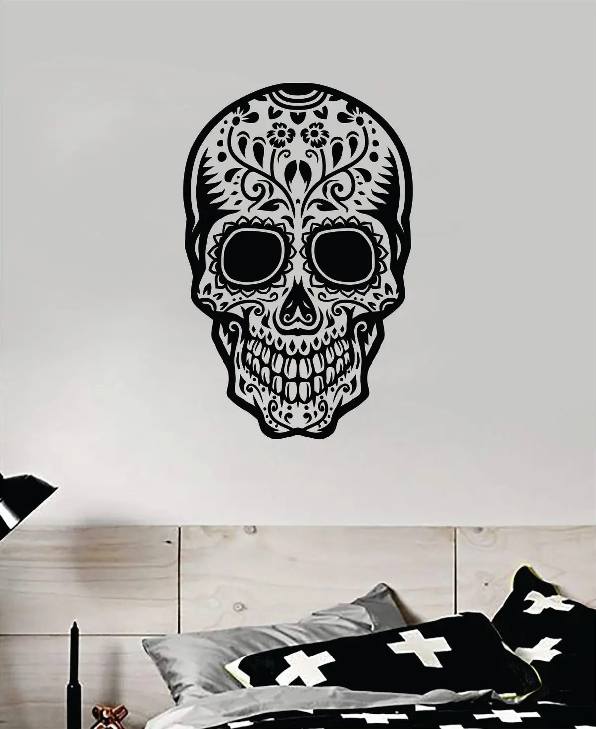 Sugar Skull V18 Art Wall Decal Sticker Vinyl Room Bedroom Home Decor Teen Day Of The Dead Zombie Sugarskull Tattoo 1