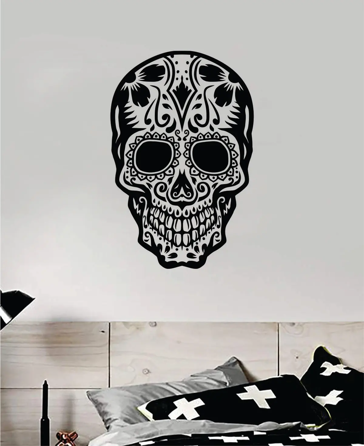 Sugar Skull V20 Art Wall Decal Sticker Vinyl Room Bedroom Home Decor Teen Day Of The Dead Zombie Sugarskull Tattoo 1