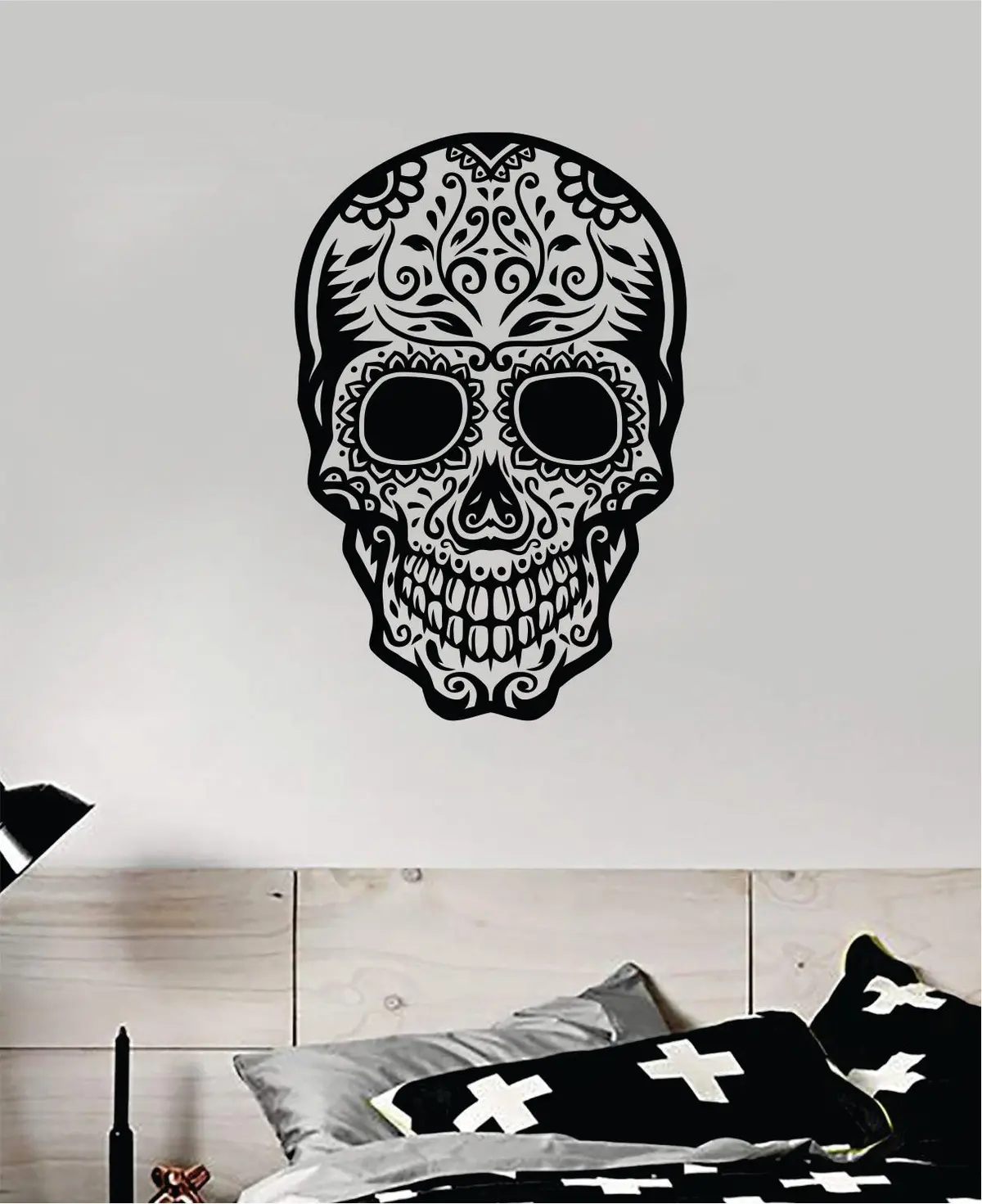 Sugar Skull V21 Art Wall Decal Sticker Vinyl Room Bedroom Home Decor Teen Day Of The Dead Zombie Sugarskull Tattoo 1